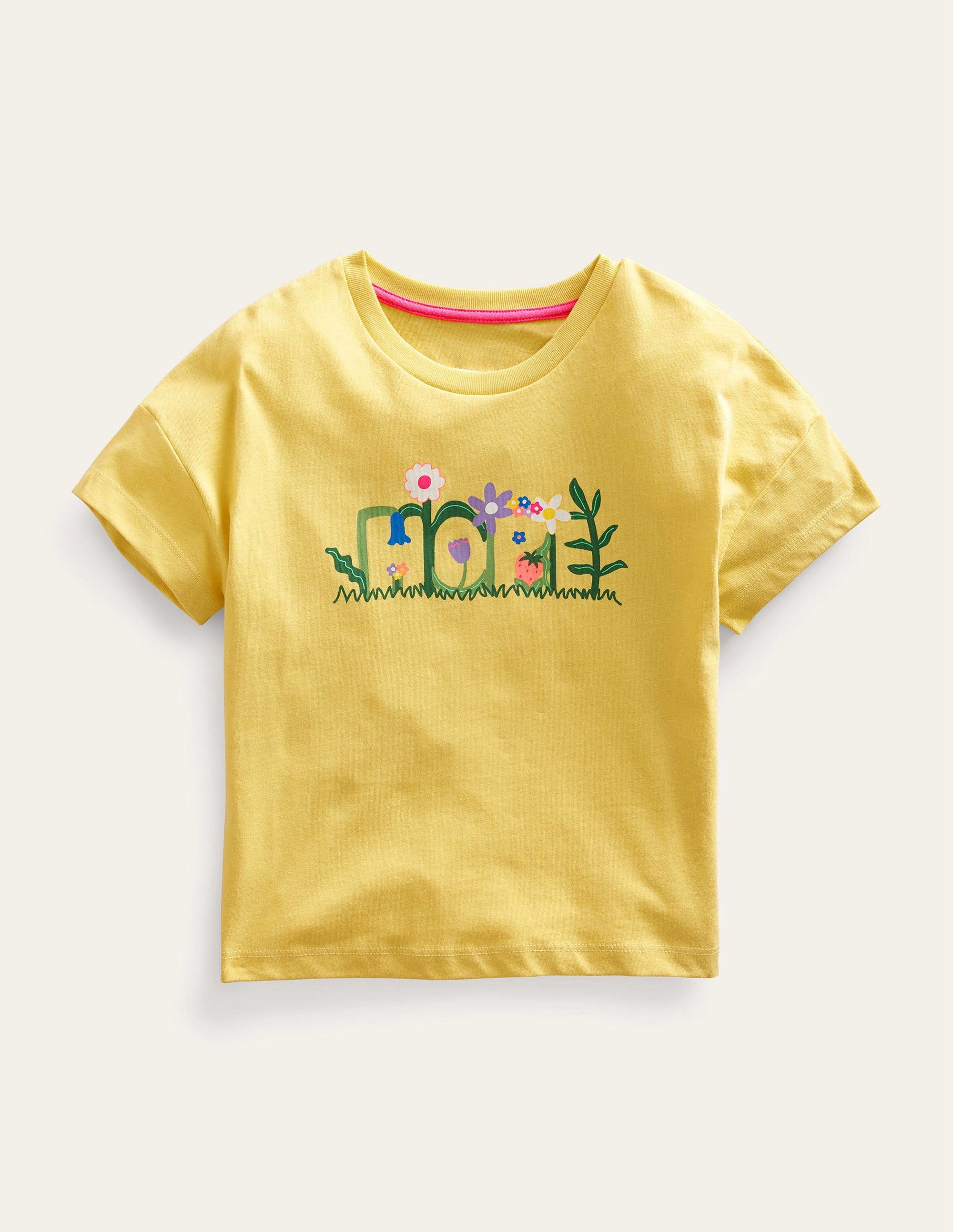 Printed Graphic T-shirt-Soft Lemon Hope - Image 1