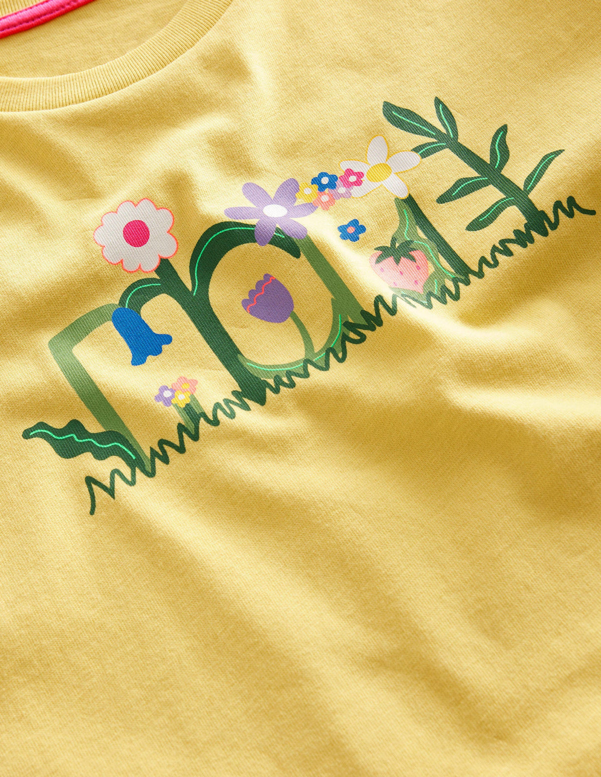Printed Graphic T-shirt-Soft Lemon Hope-3
