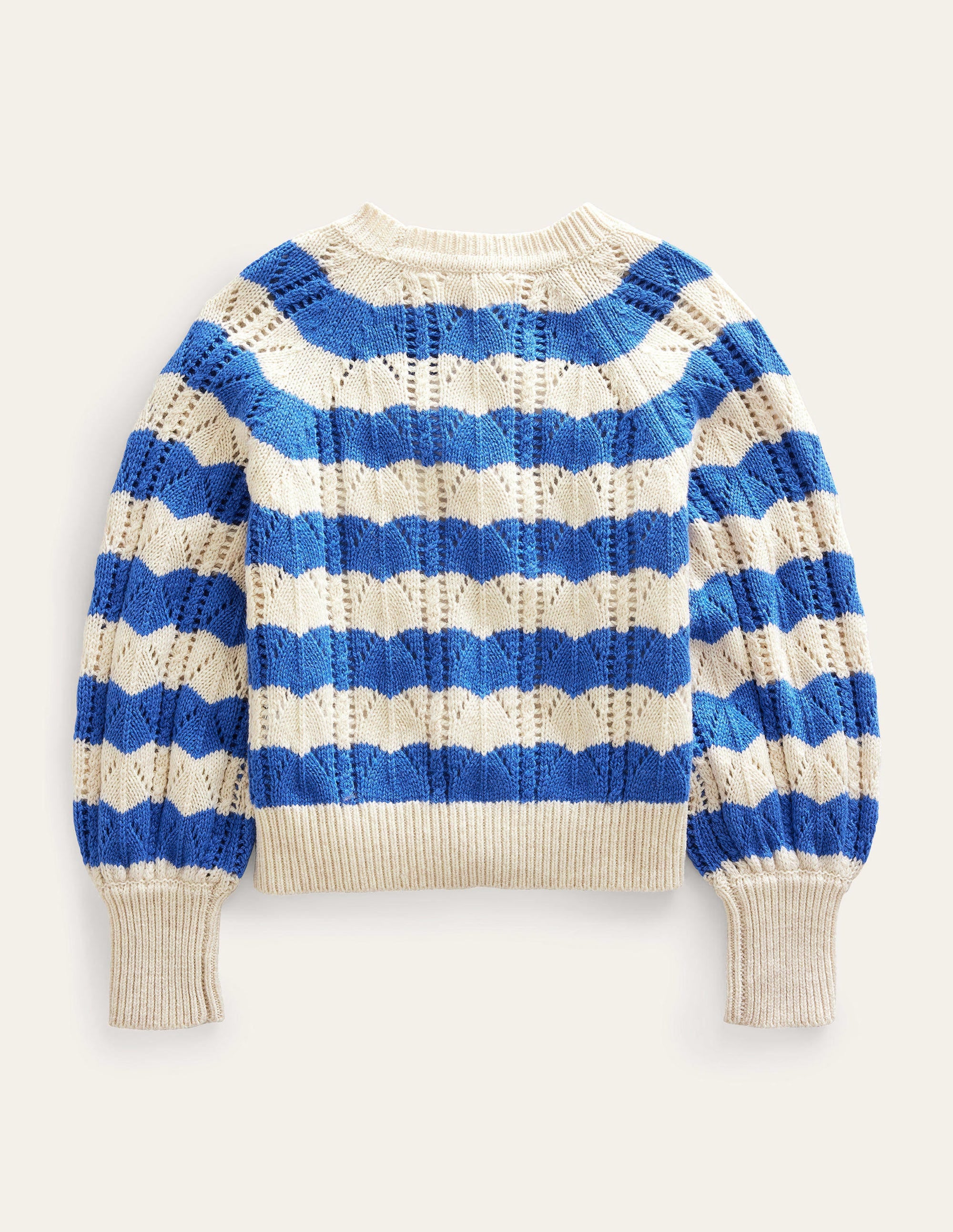 Relaxed Textured Jumper-Blue Stripe - Image 2
