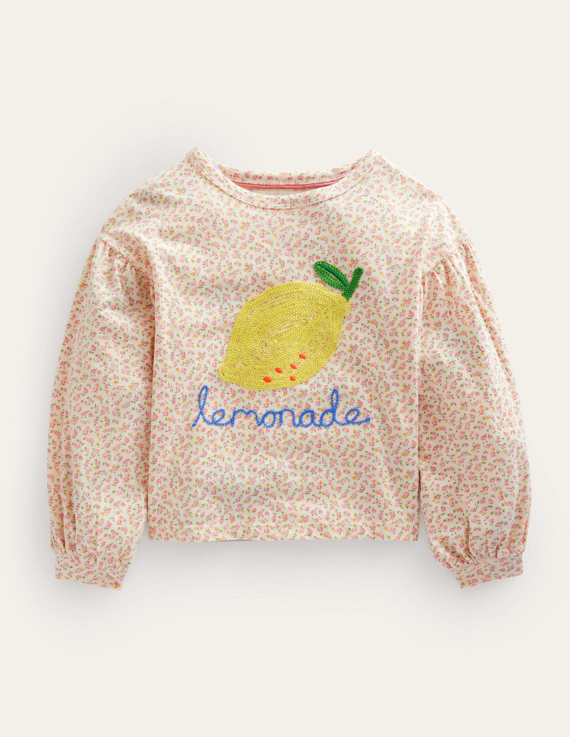 Embroidered Top-Ivory Floral Lemonade - Image 1