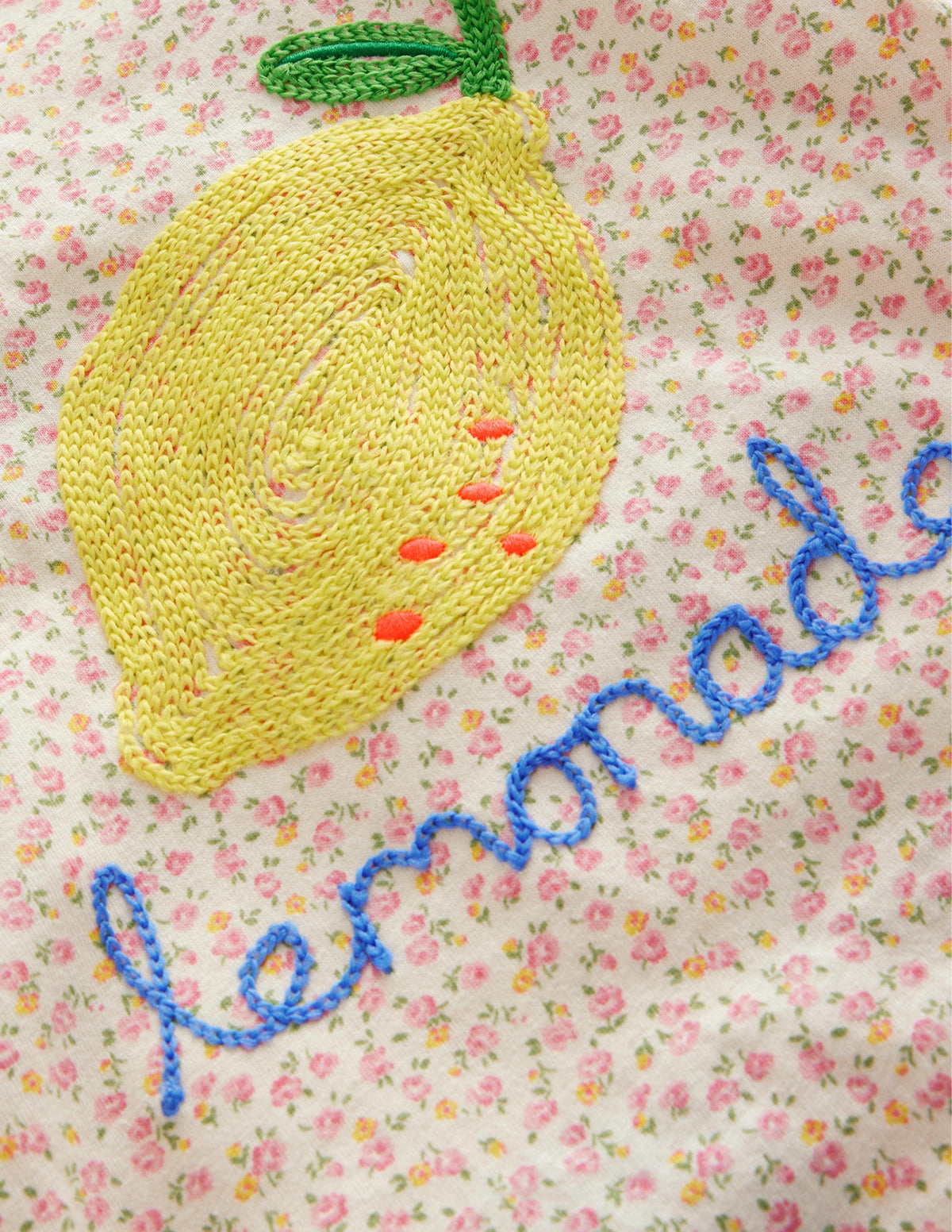 Embroidered Top-Ivory Floral Lemonade - Image 3