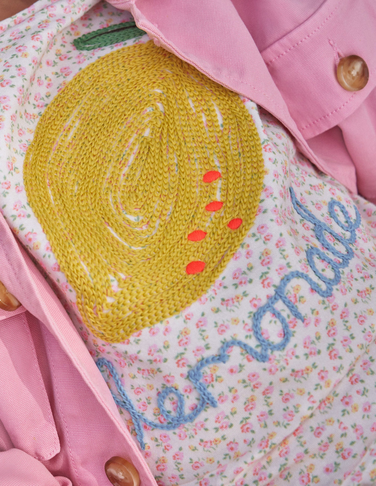 Embroidered Top-Ivory Floral Lemonade - Image 6