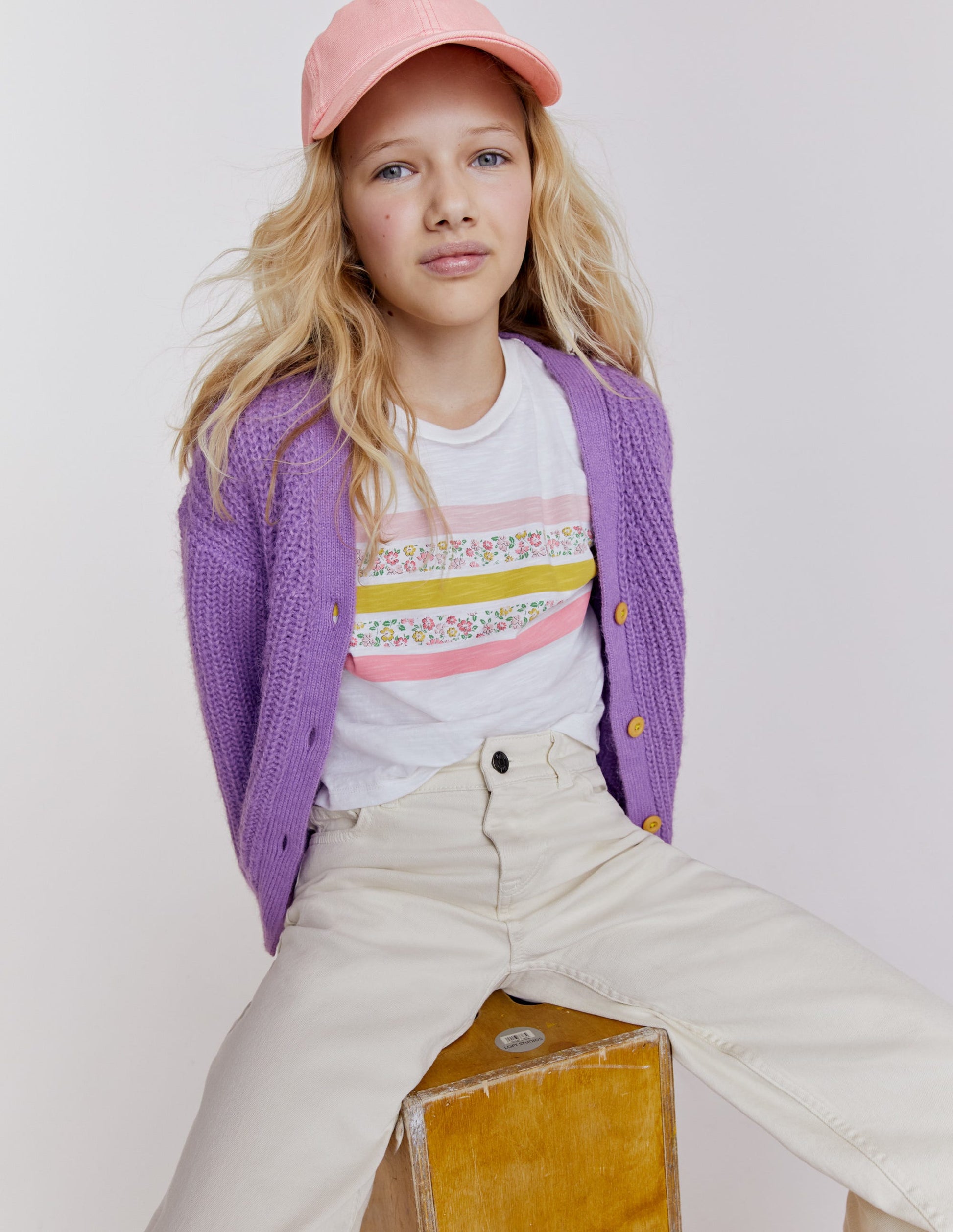 Relaxed T-shirt-Ivory Floral Stripe-4