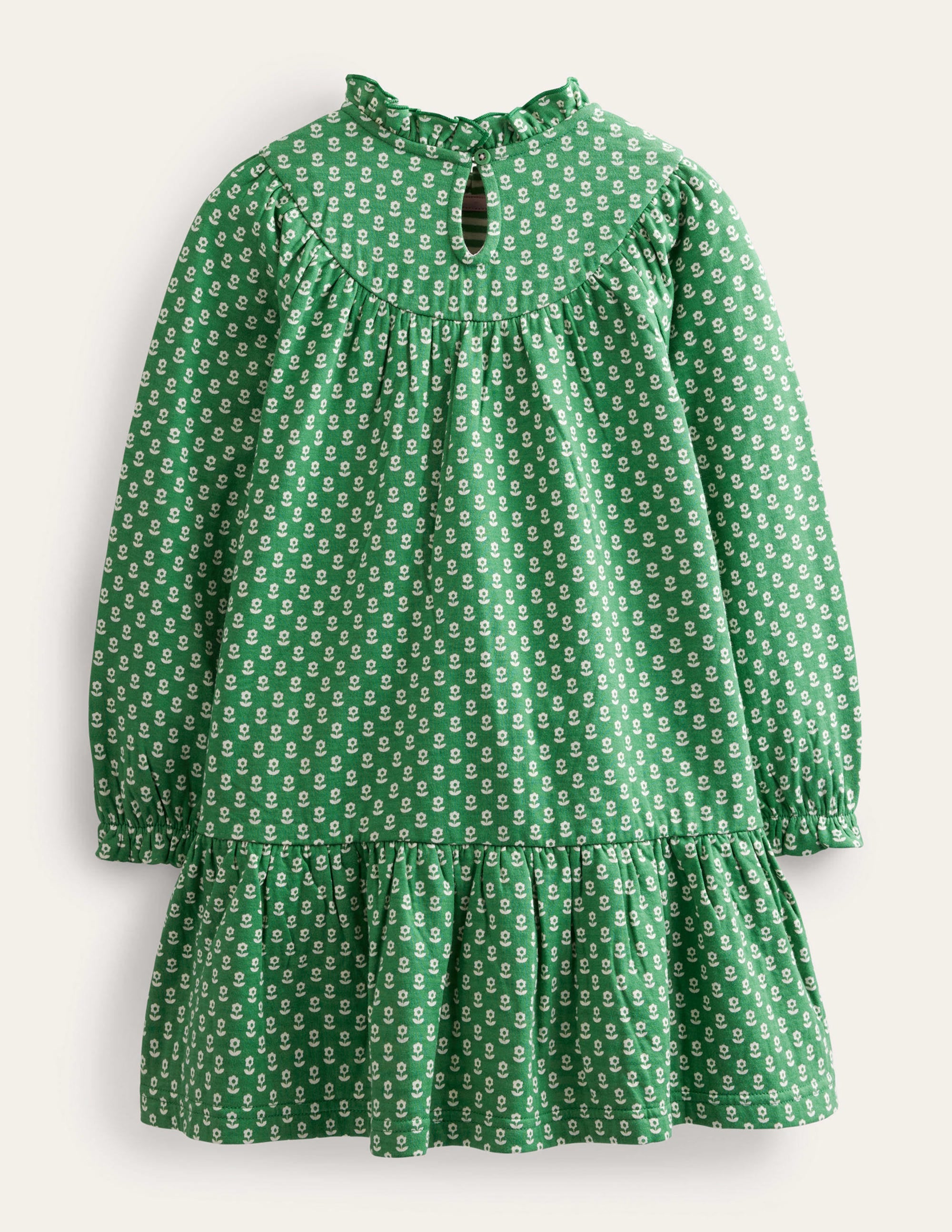 Lightweight Sweat Dress-Mountain Green Flower - Image 2