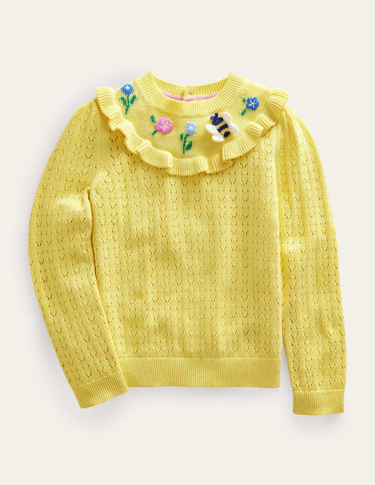 Pointelle Knit Top-Soft Lemon-1
