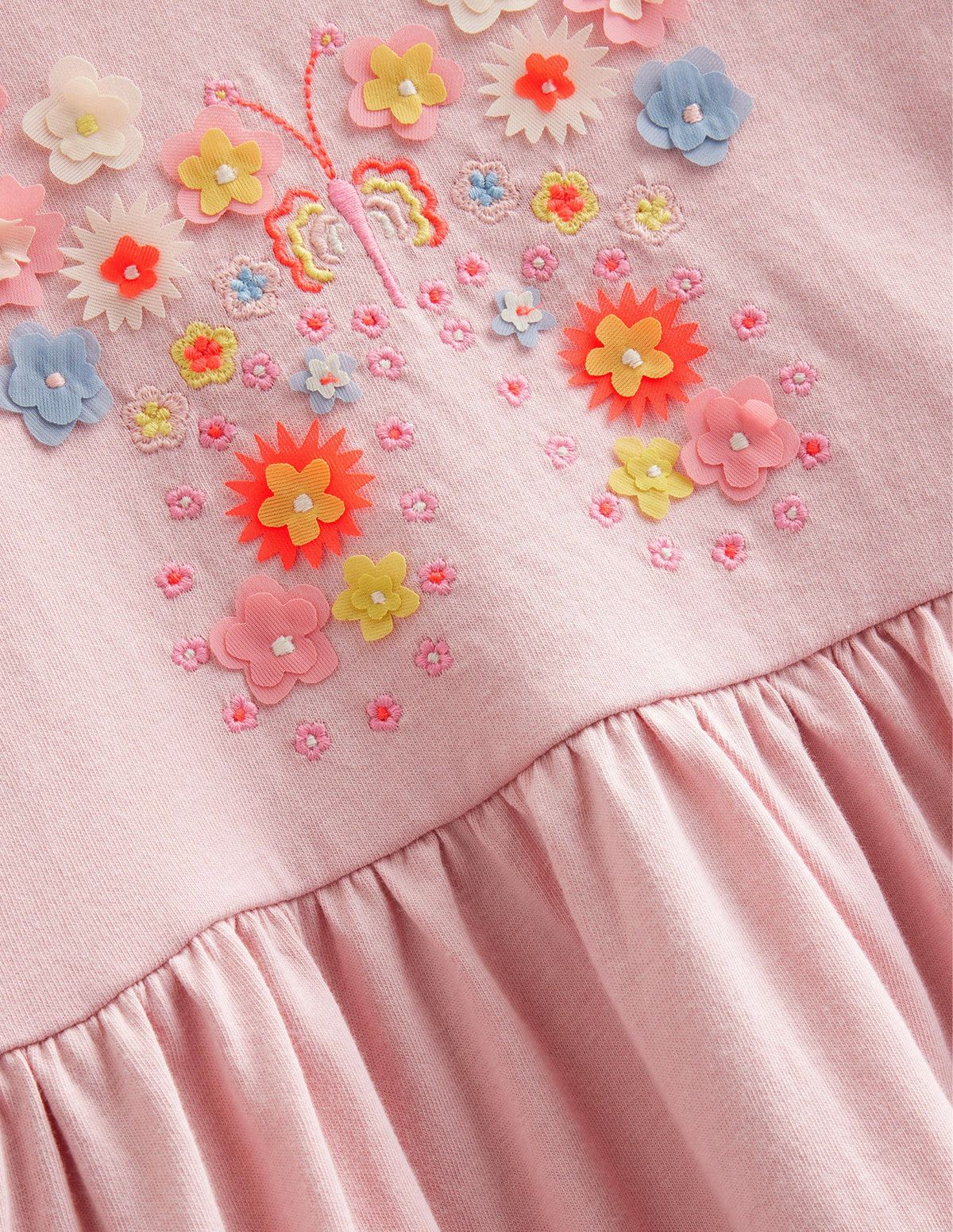 Flutter Jersey Dress-Boto Pink Butterfly-3