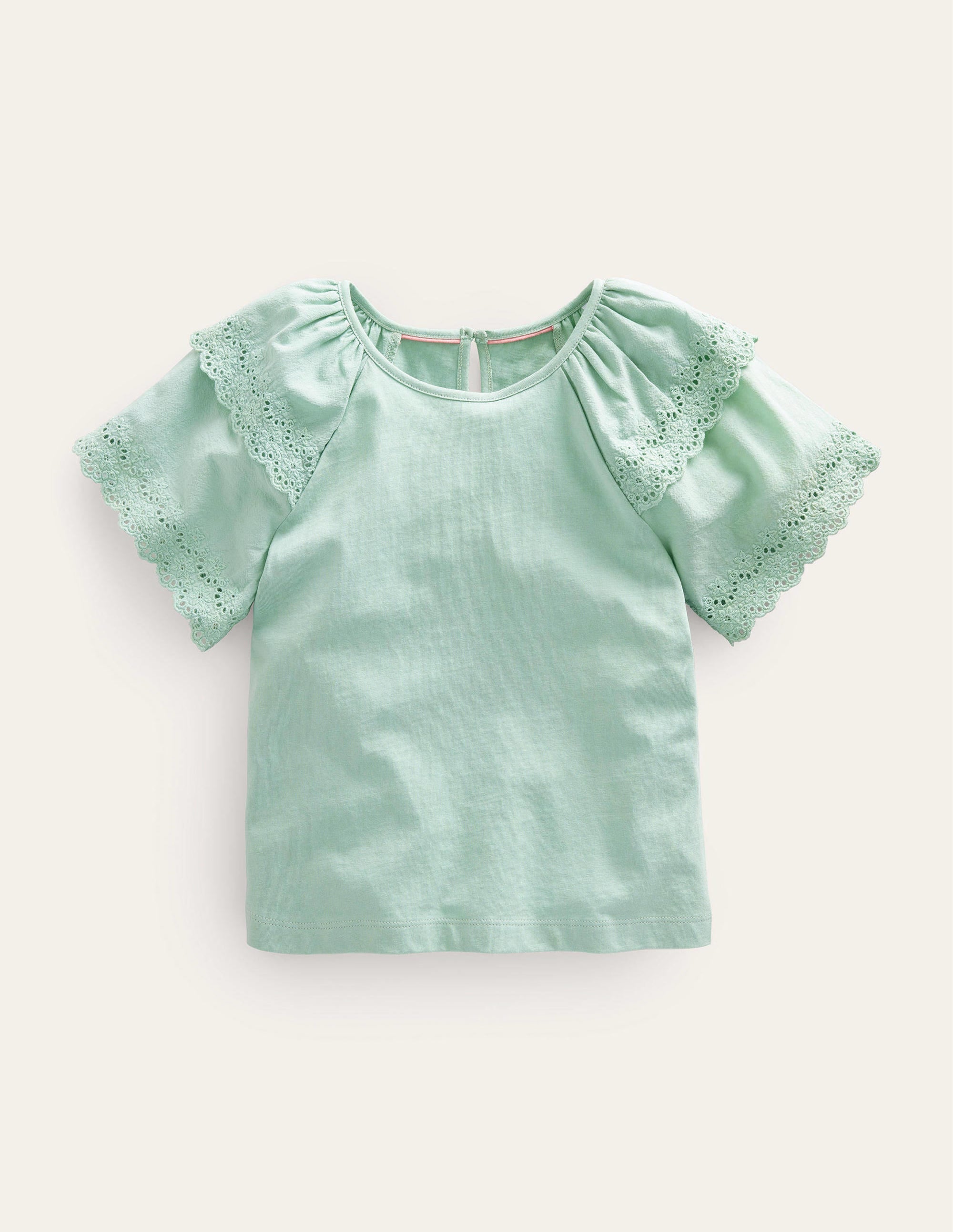 Broderie Mix T-shirt-Eton Blue - Image 1