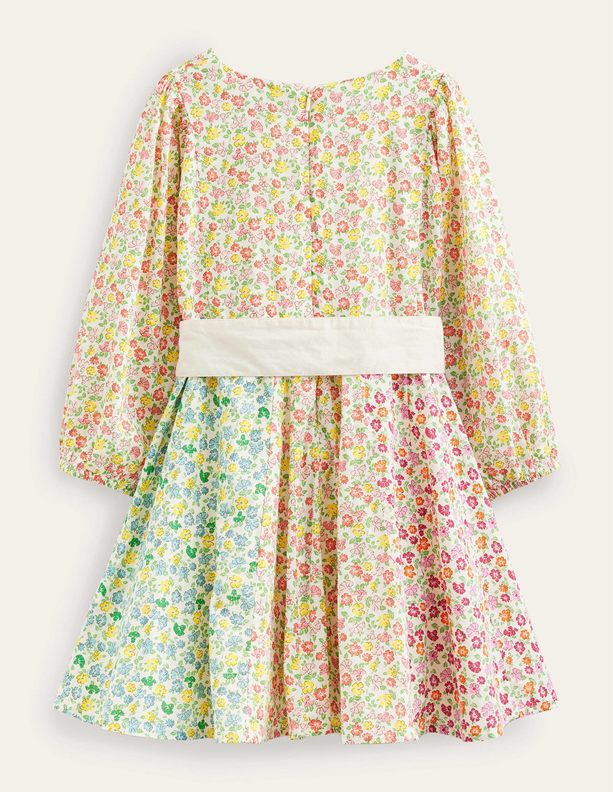 Full Skirt Bow Dress-Rainbow Hotchpotch Floral - Image 2