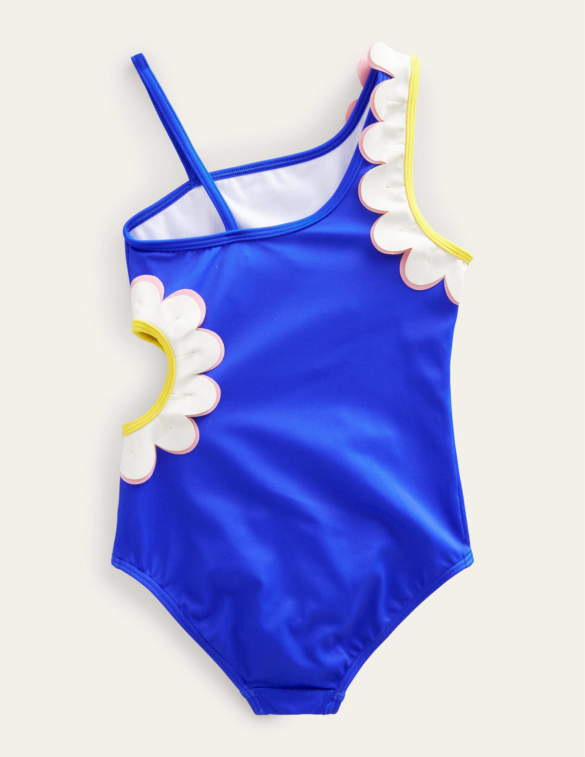 Cut-Out Flower Swimsuit-Cobalt Blue Flower - Image 2