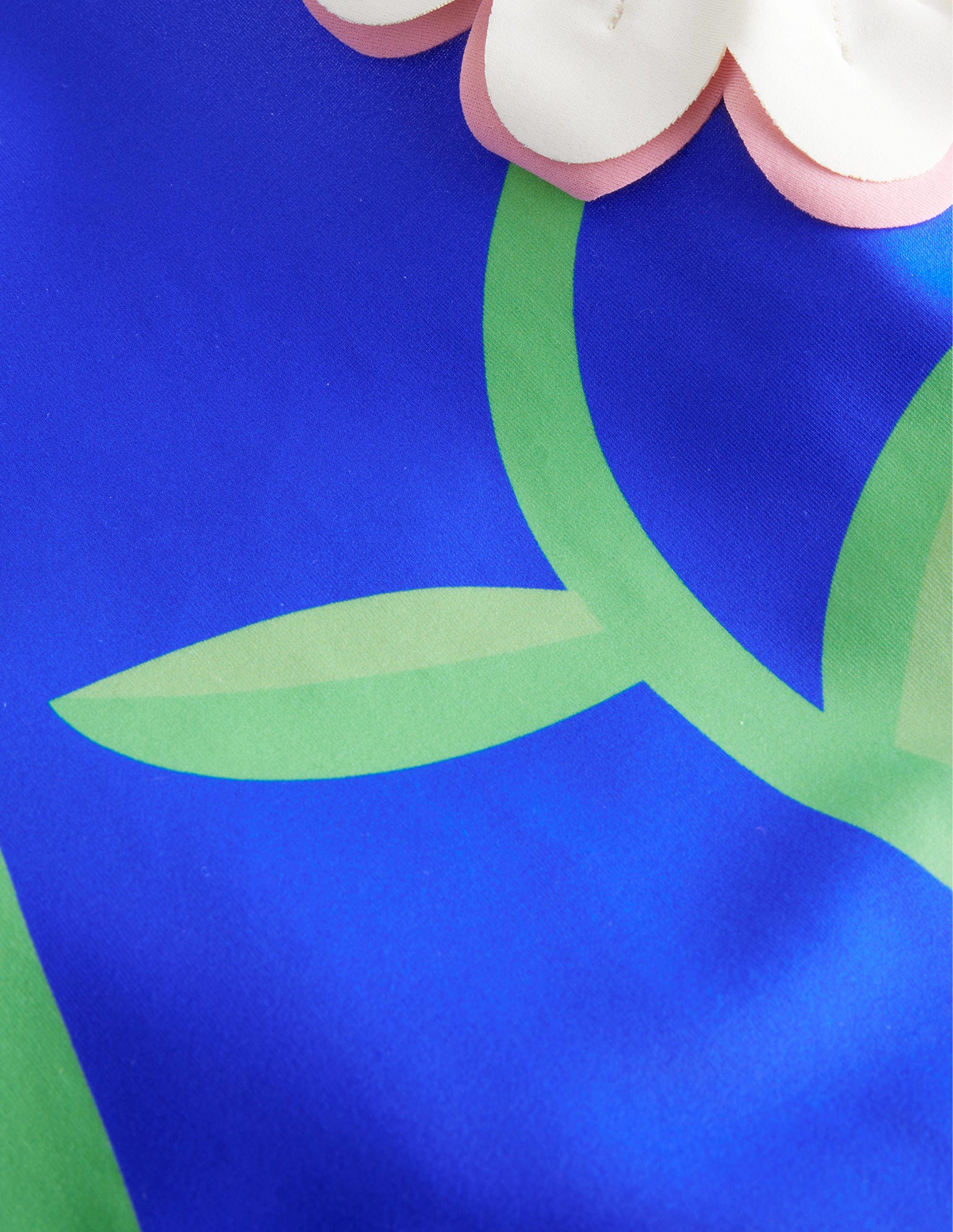 Cut-Out Flower Swimsuit-Cobalt Blue Flower - Image 3