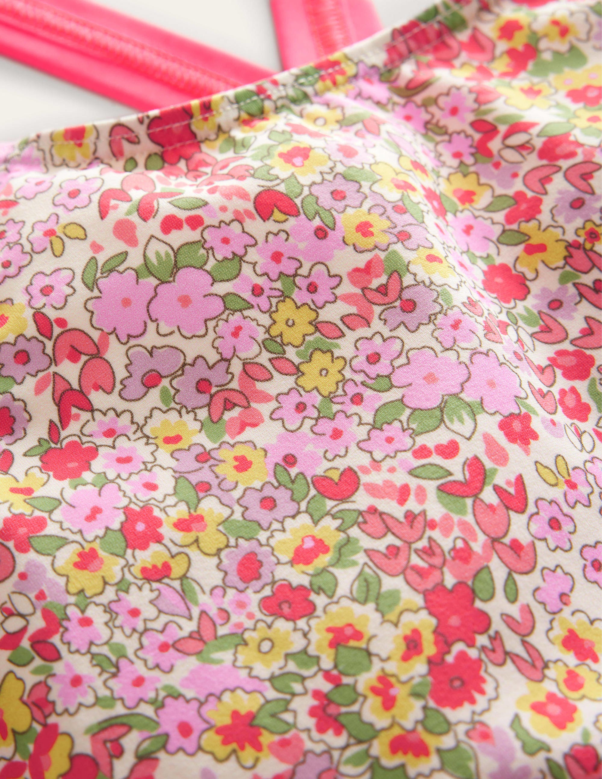 Cross Back Tankini Top-Vanilla Pod Spring Time Floral - Image 3