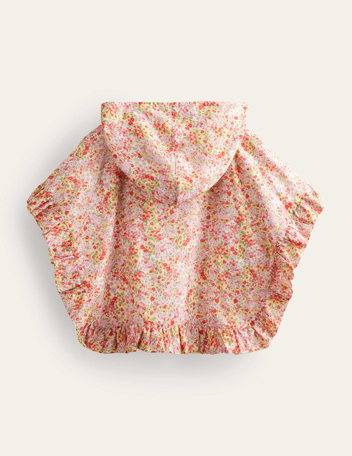 Towelling Poncho Hoodie-Spring Time Floral-2