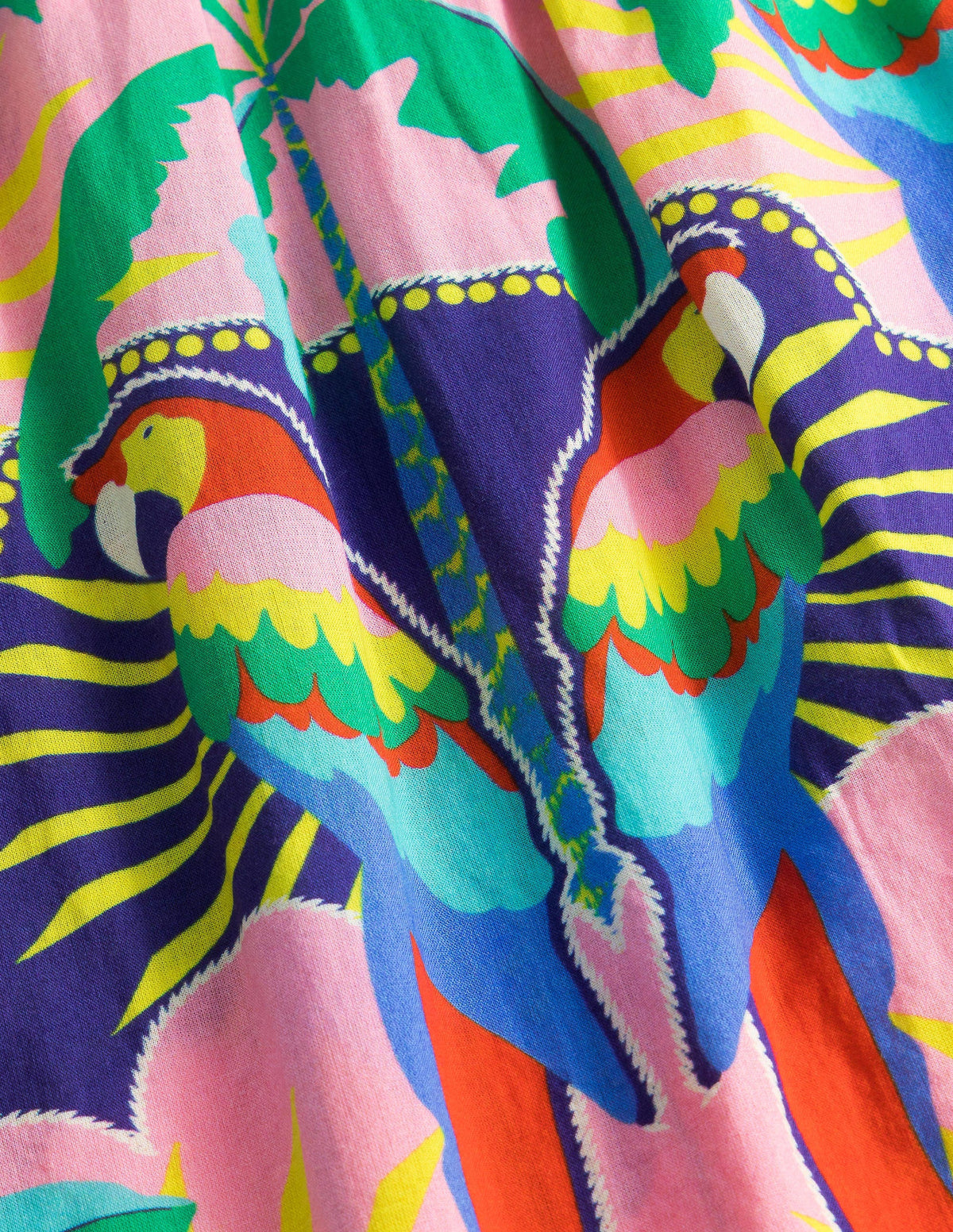 Smocked Kaftan-Multi Parrot - Image 3