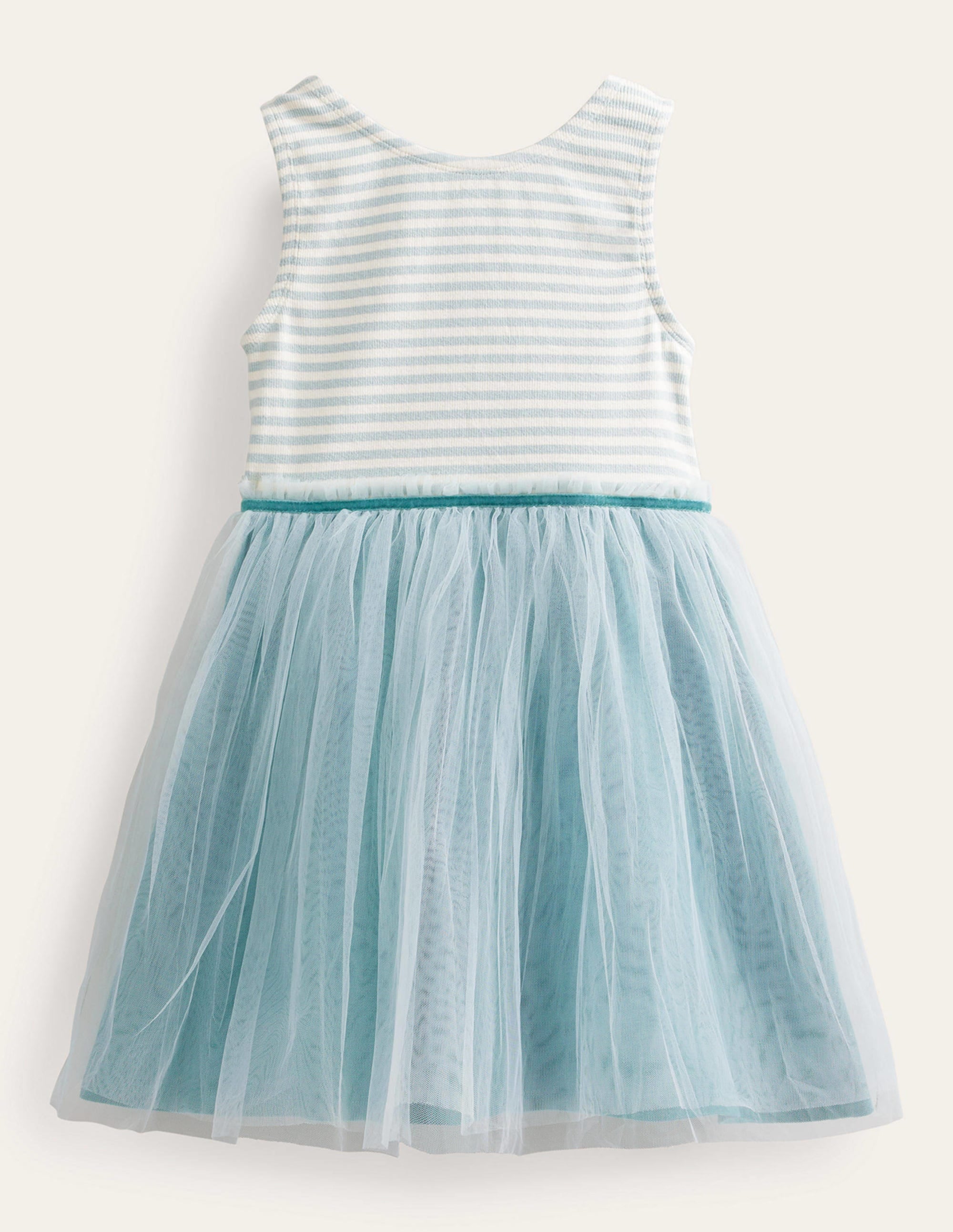 Jersey Tulle Mix Dress-Tropical Rain Green - Image 1