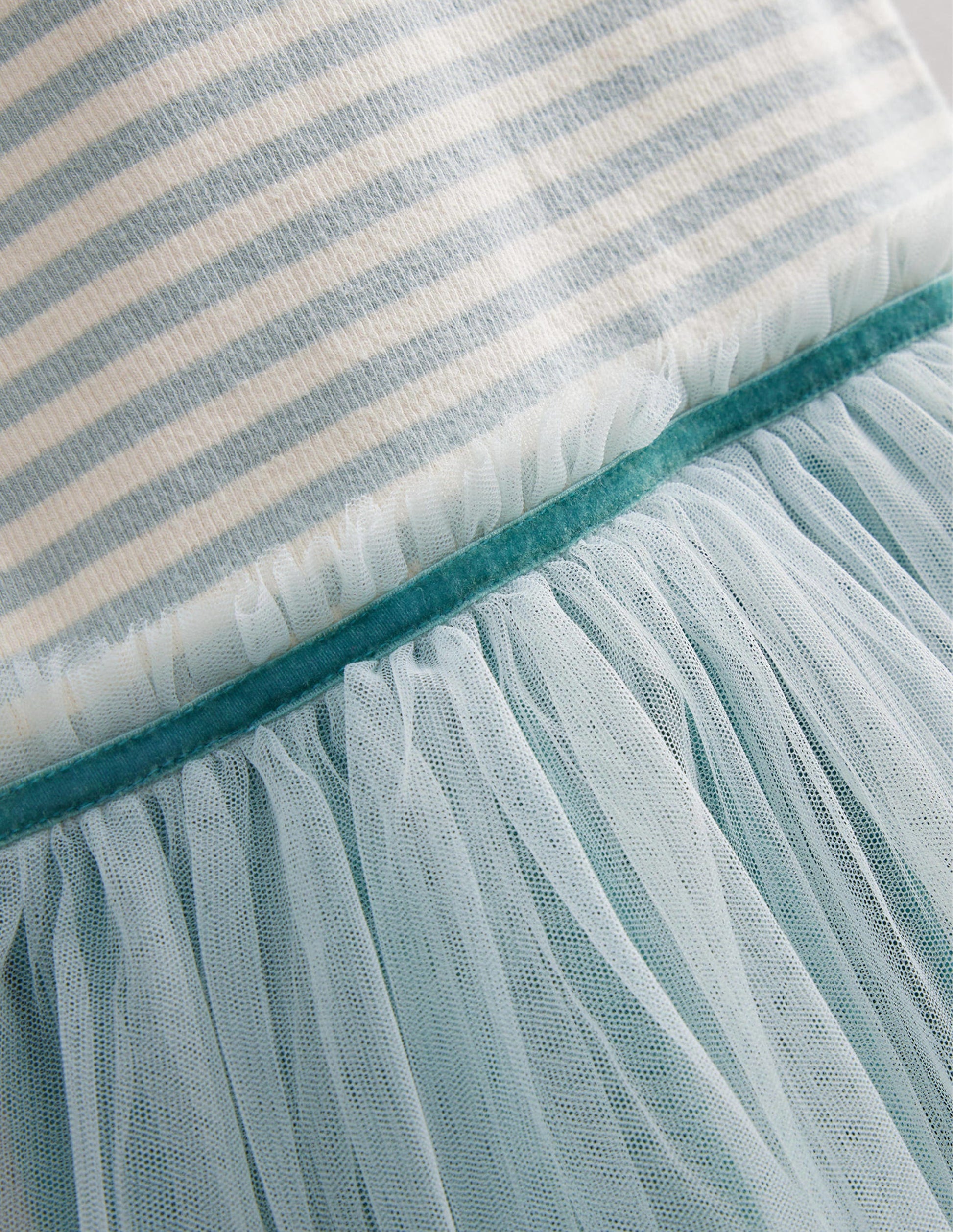 Jersey Tulle Mix Dress-Tropical Rain Green-3