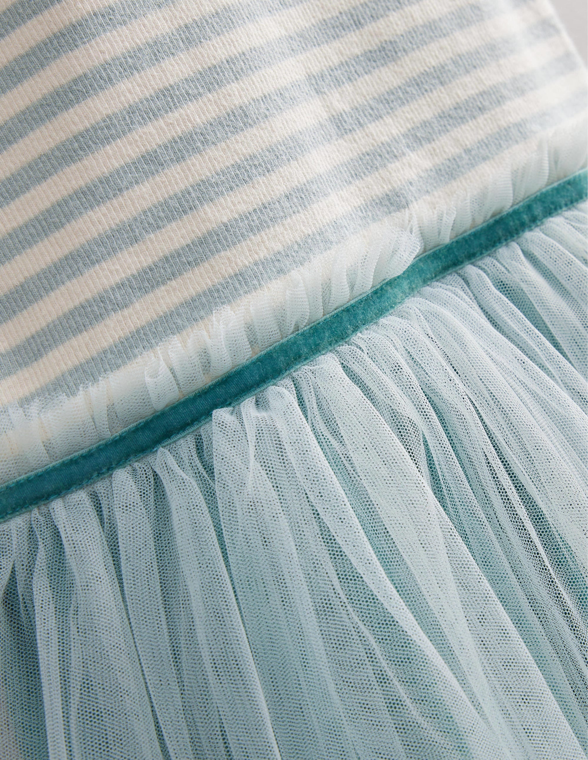 Jersey Tulle Mix Dress-Tropical Rain Green - Image 3
