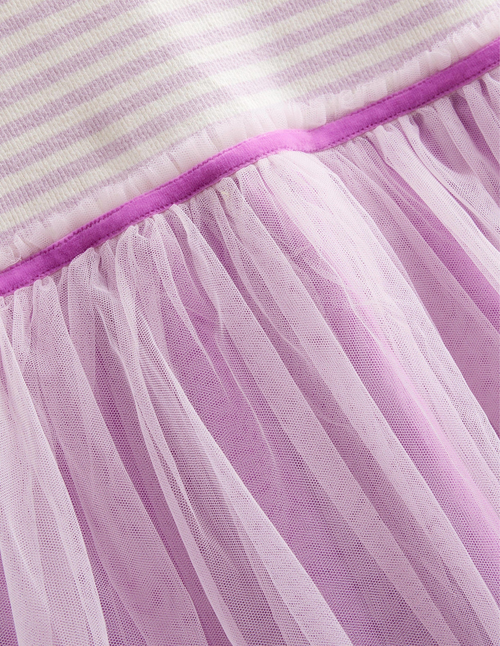 Jersey Tulle Mix Dress-Pale Sweet Pea-3