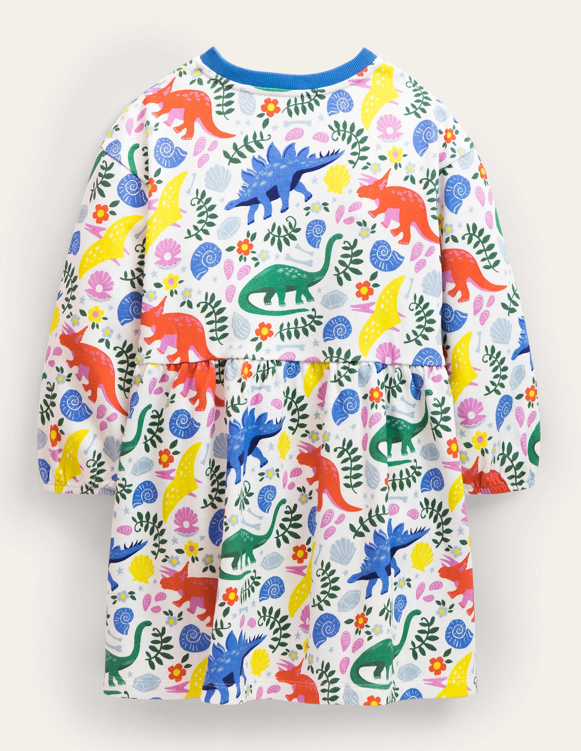 Relaxed Jersey Dress-Vanilla Pod Dinosaurs - Image 2