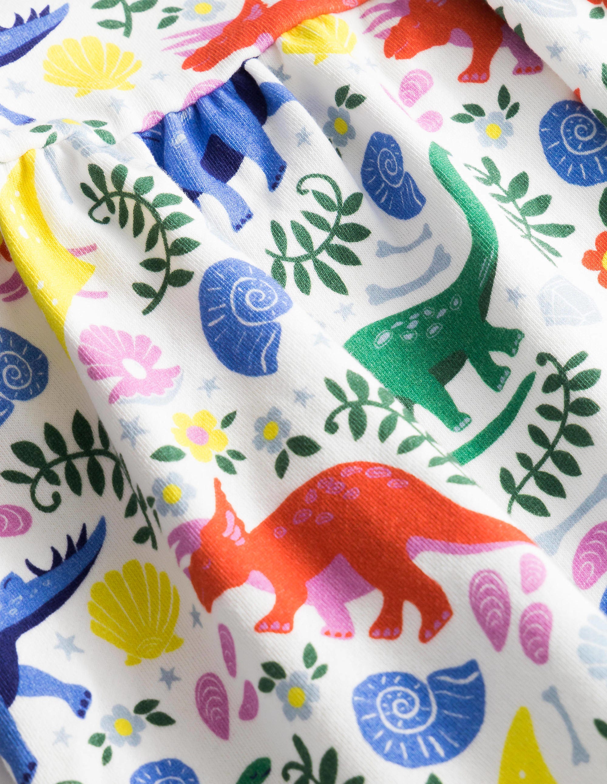 Relaxed Jersey Dress-Vanilla Pod Dinosaurs - Image 3