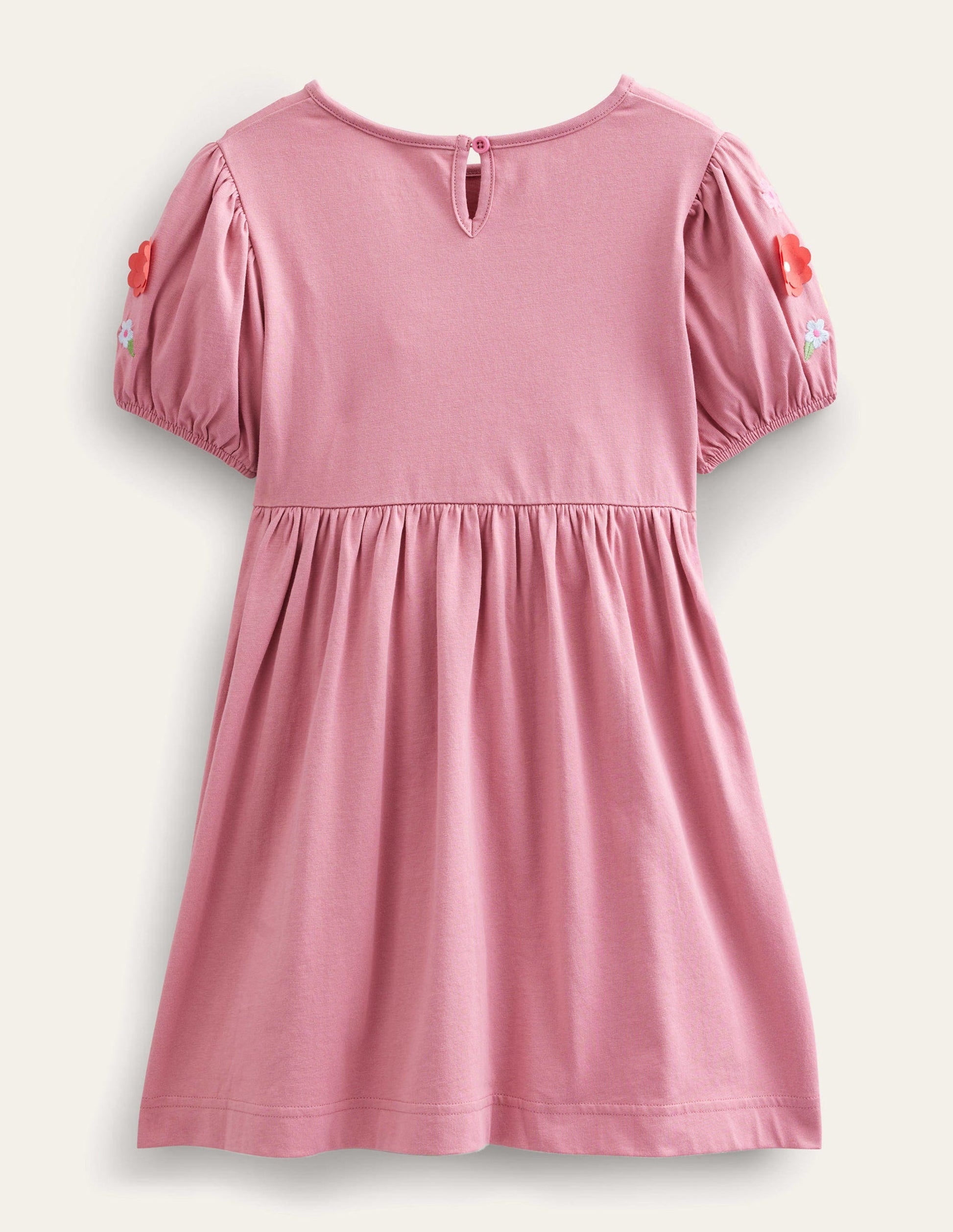 Jersey Appliqué Dress-Formica Pink Bunnies-2