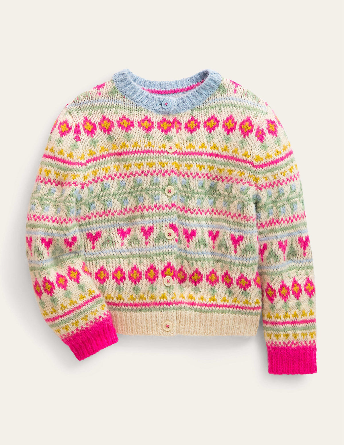 Oversized Fair Isle Cardigan-Multi-1