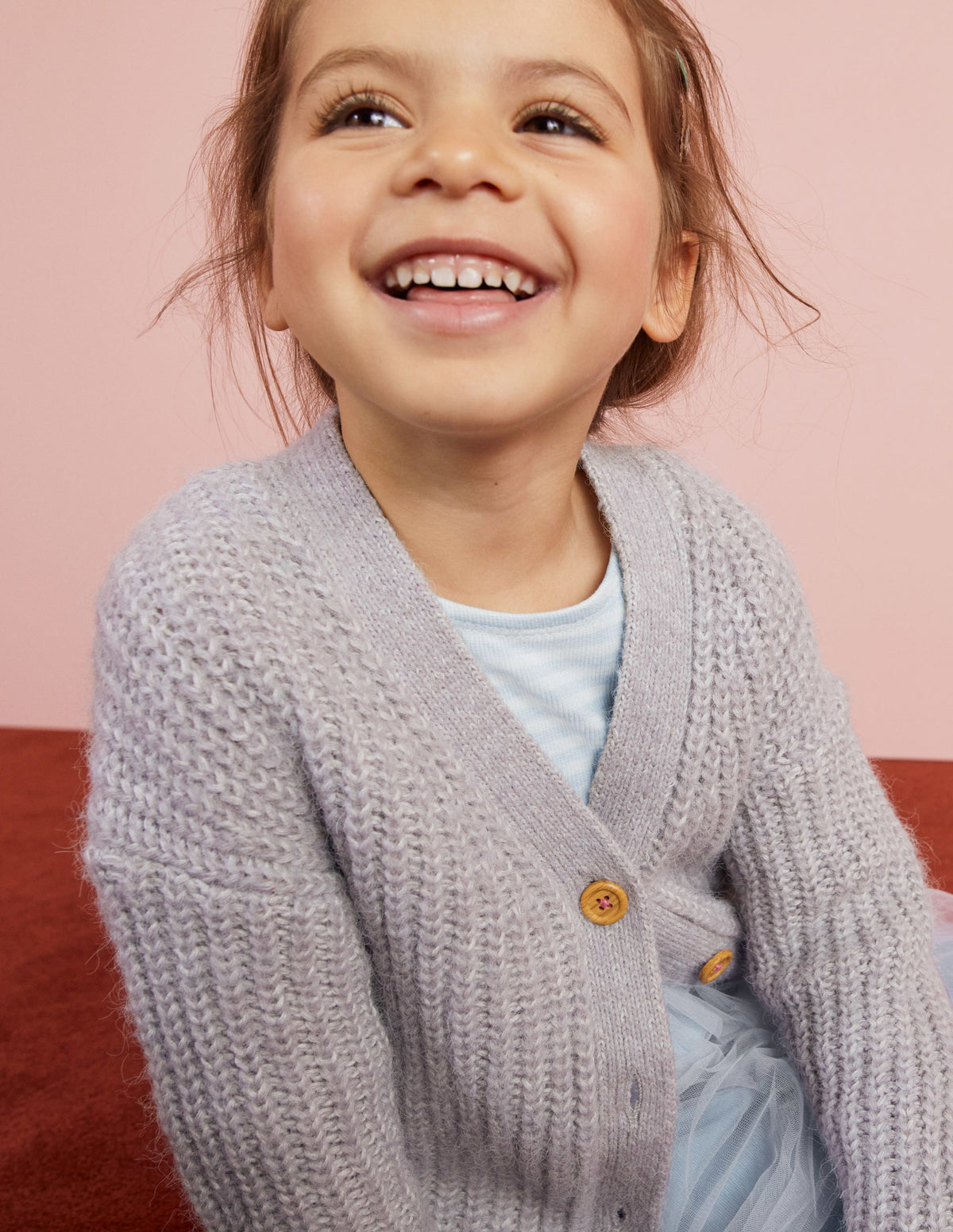 Fluffy Cardigan-Sliver Marl - Image 5