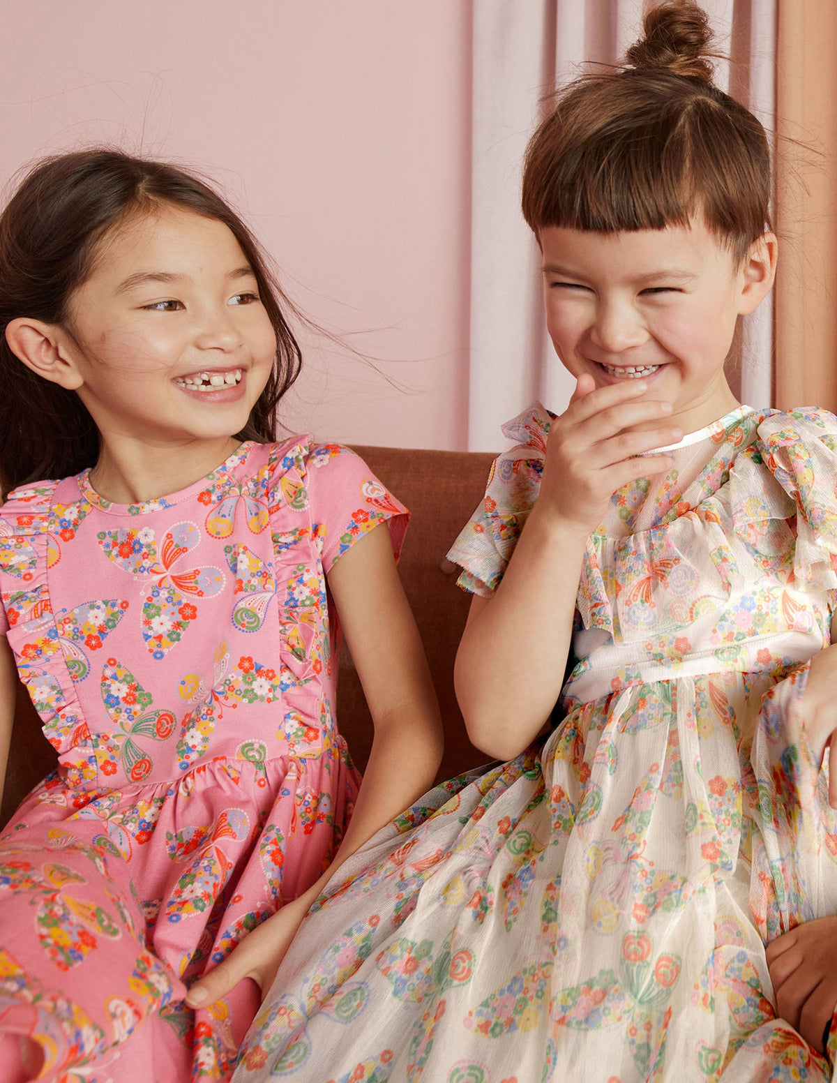 Frilly Tulle Dress-Ivory Multi Butterflies - Image 9
