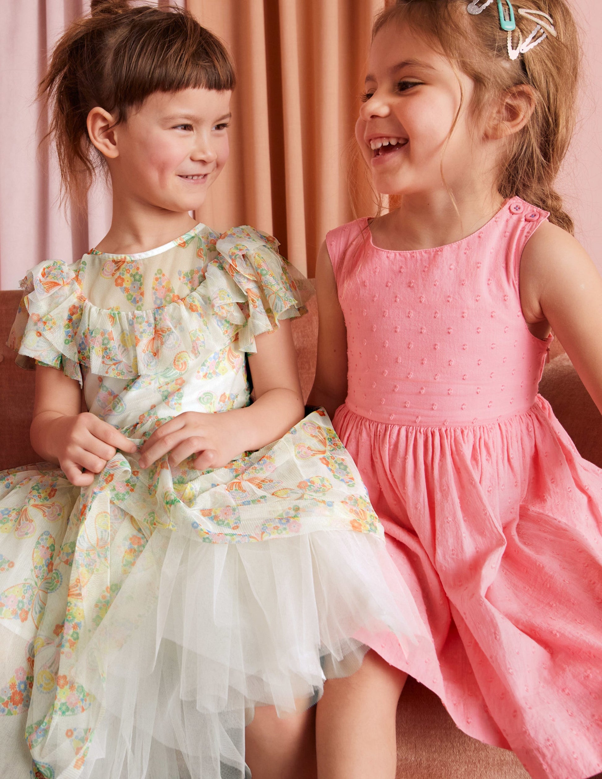 Frilly Tulle Dress-Ivory Multi Butterflies-10