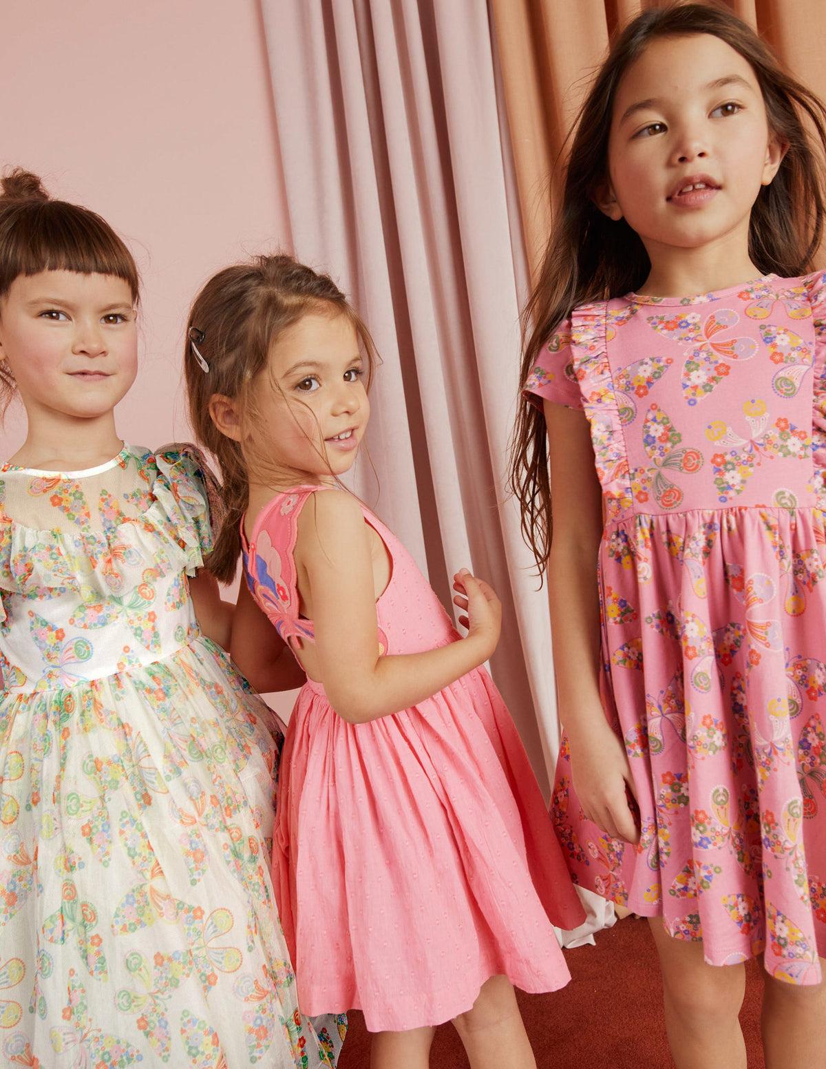 Frilly Tulle Dress-Ivory Multi Butterflies-14