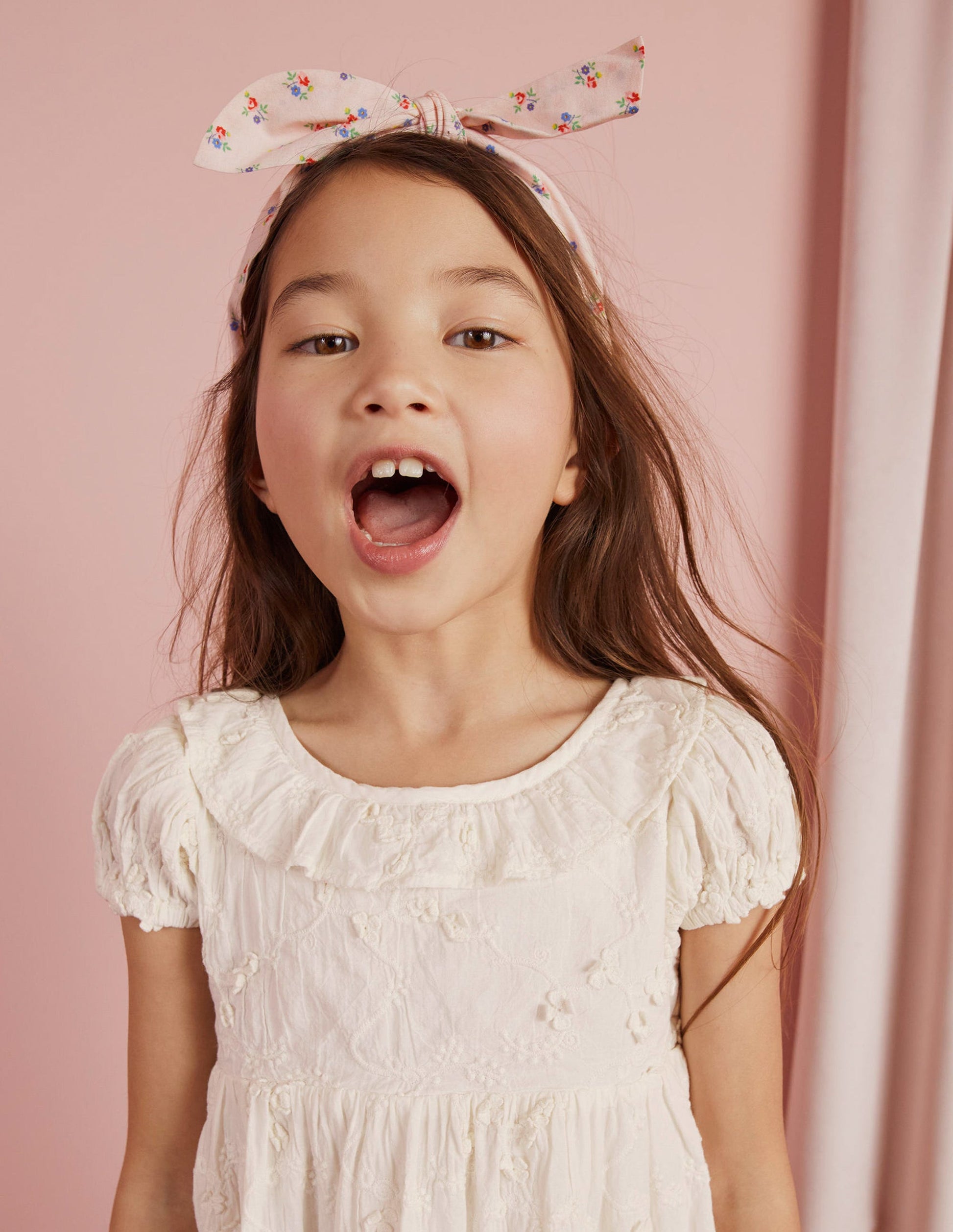 Dip Hem Broderie Dress-Ivory-8