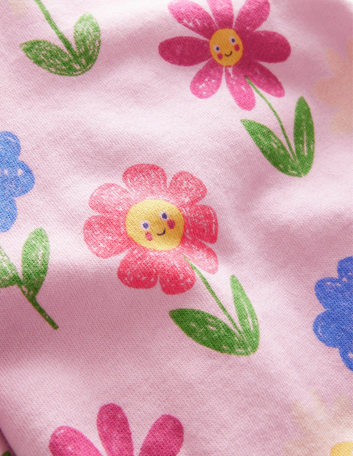 Relaxed Printed Sweatshirt-Winsome Pink Flowers - Image 3