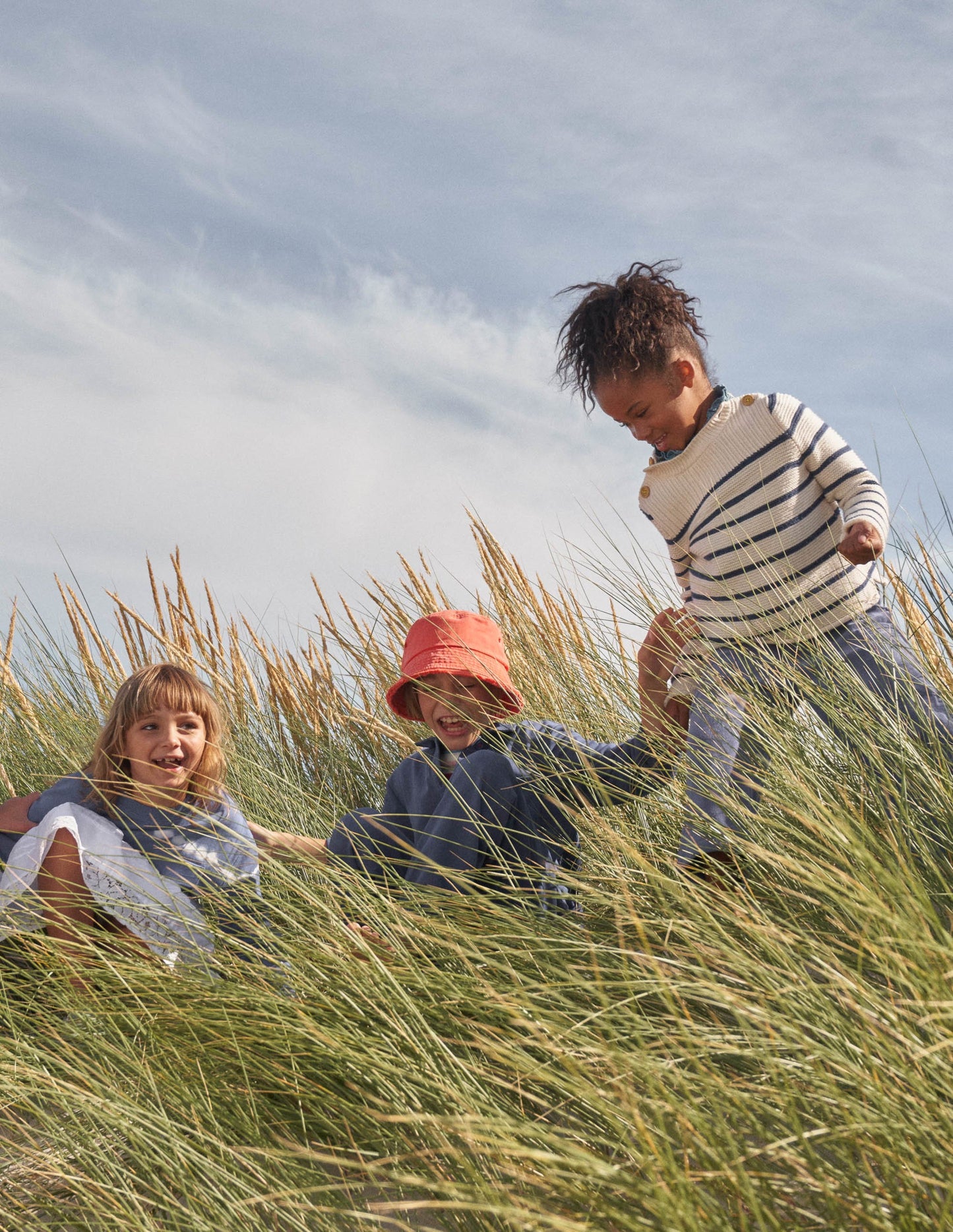 Nautical Jumper-Ecru Marl Stripe