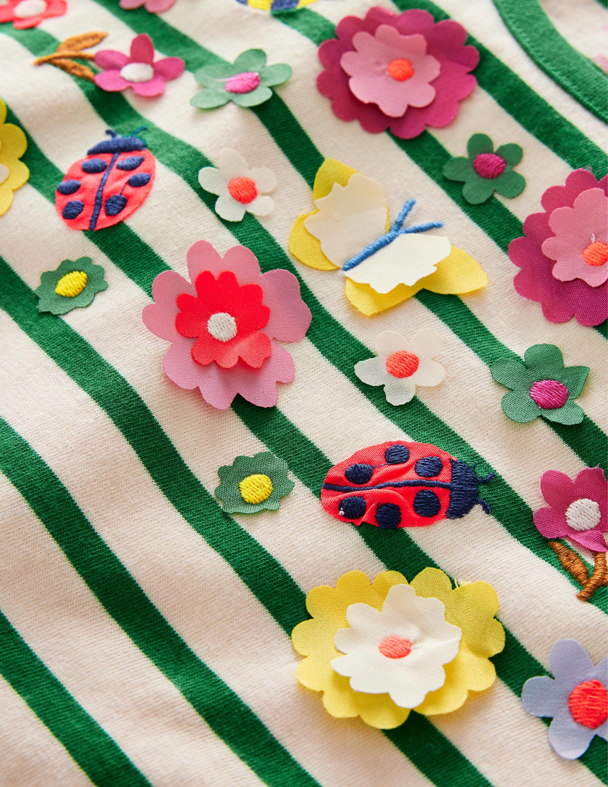 Flutter T-shirt-Highland Green/Vanilla Pod - Image 3