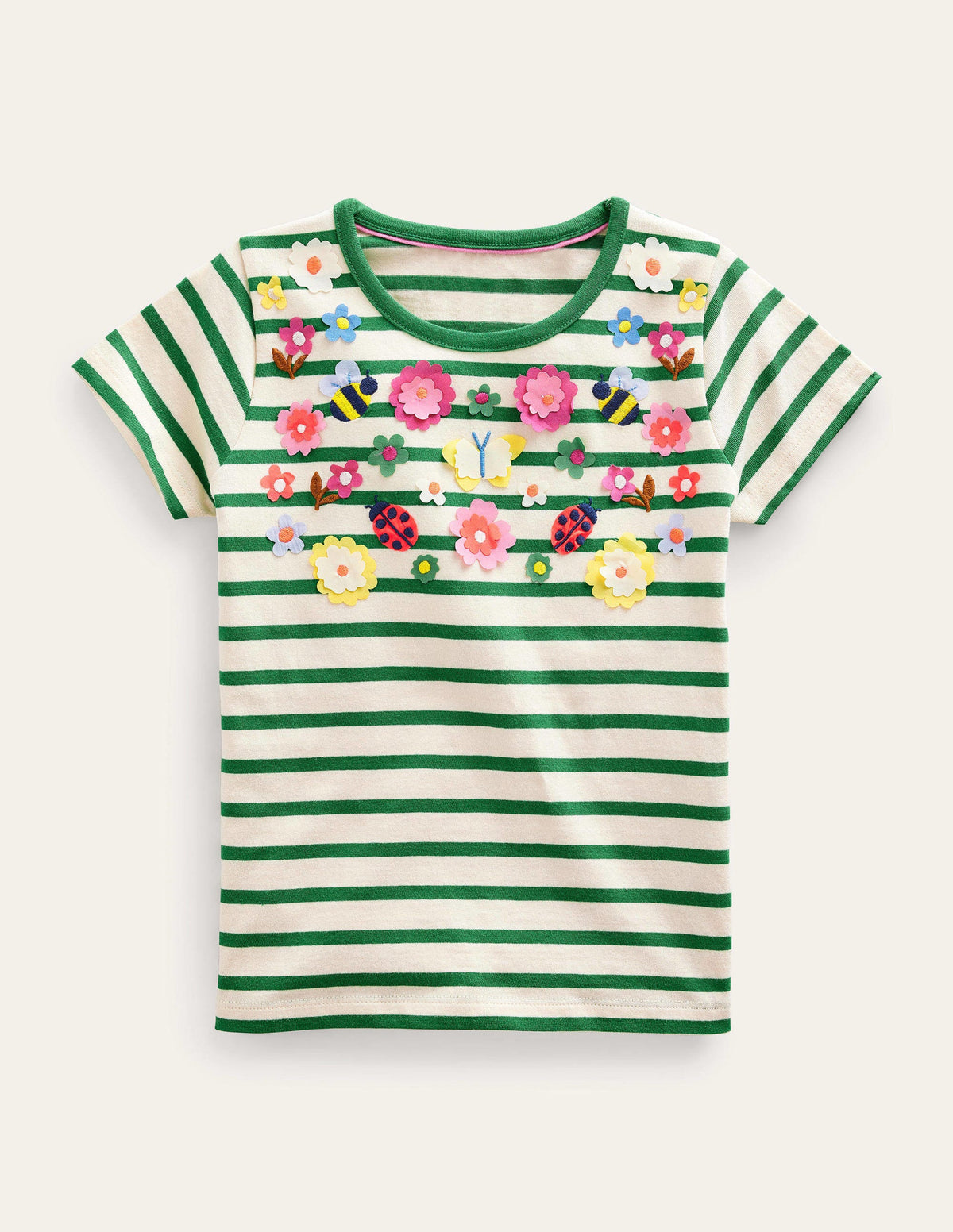 Flutter T-shirt-Highland Green/Vanilla Pod-1