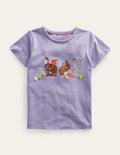 Superstitch Logo T-Shirt-Misty Lavender Bunnies