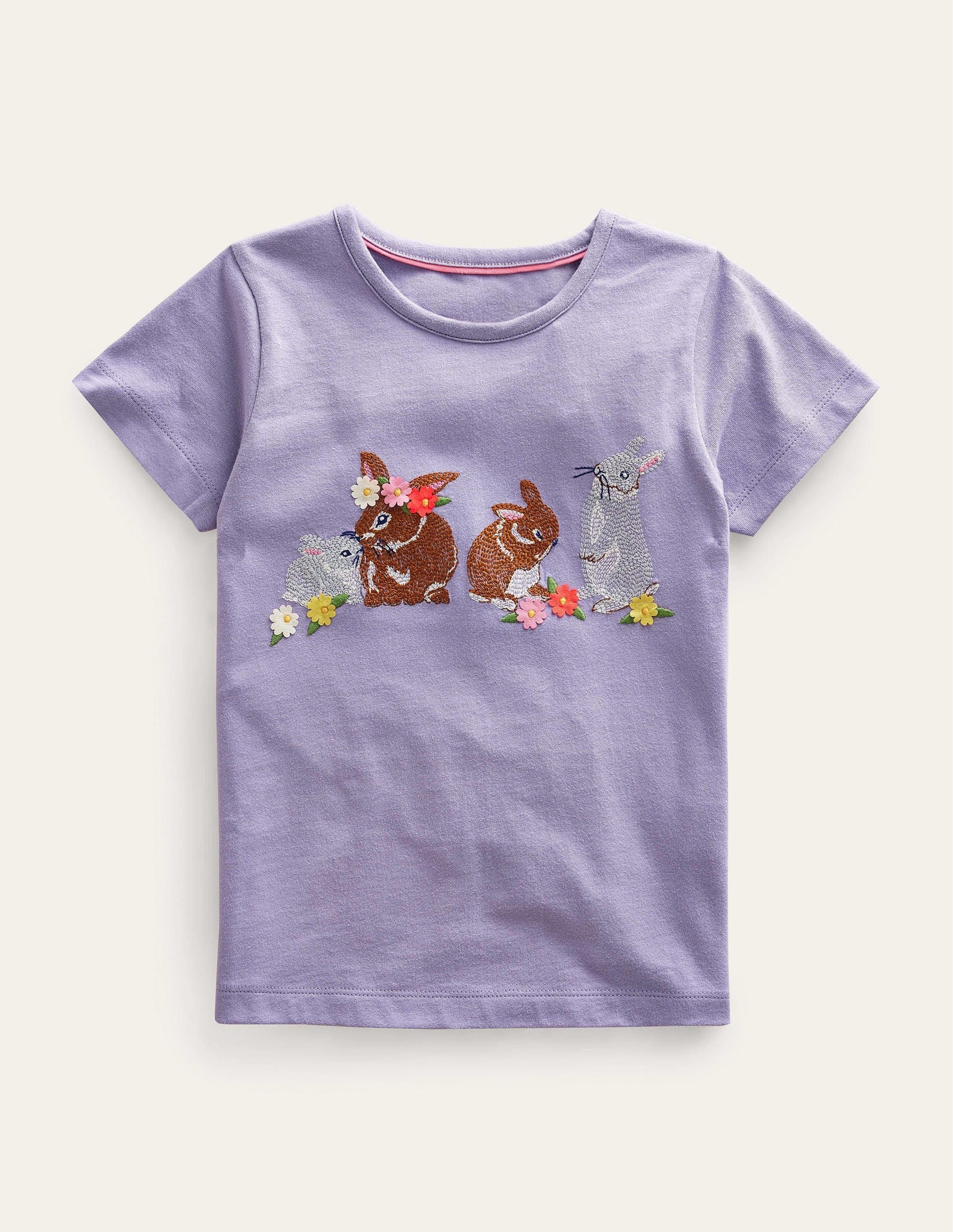 Superstitch Logo T-Shirt-Misty Lavender Bunnies-1