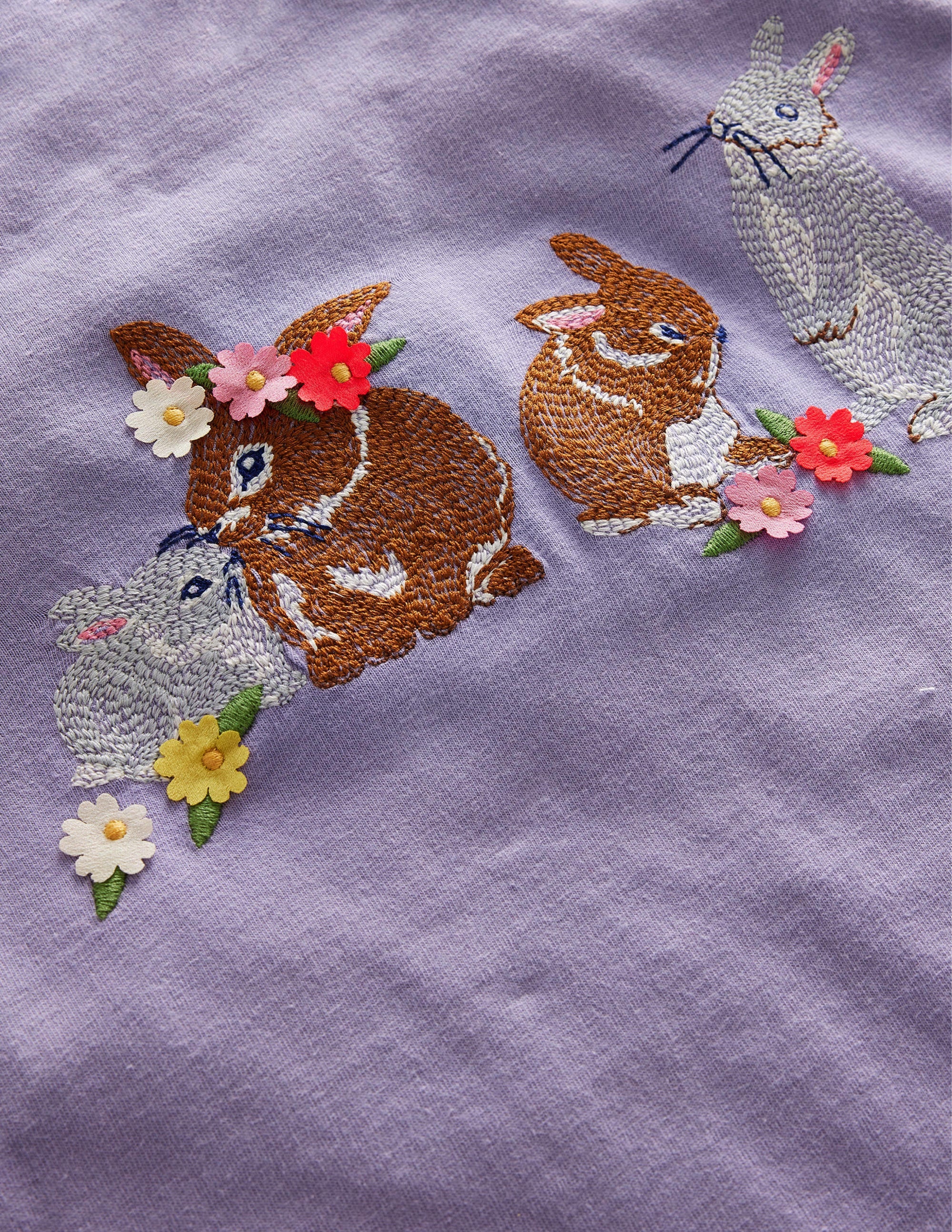 Superstitch Logo T-Shirt-Misty Lavender Bunnies - Image 3