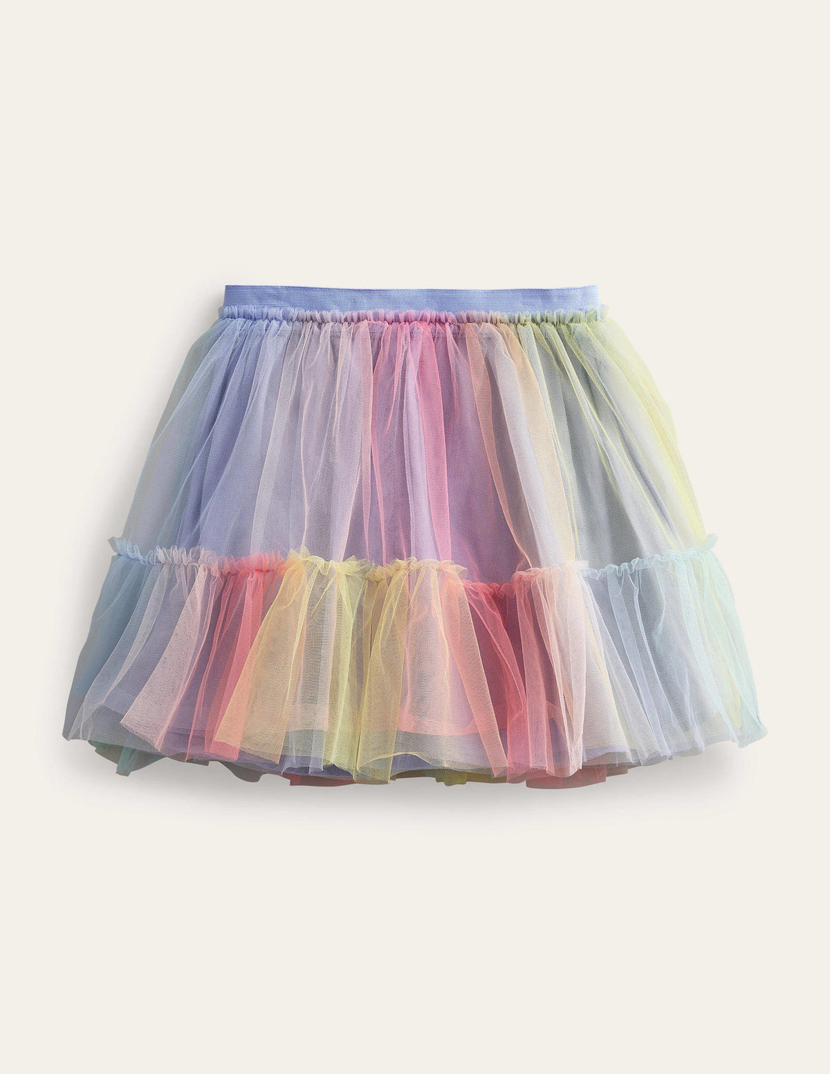 Printed Tiered Tulle Skirt-Ombre - Image 2