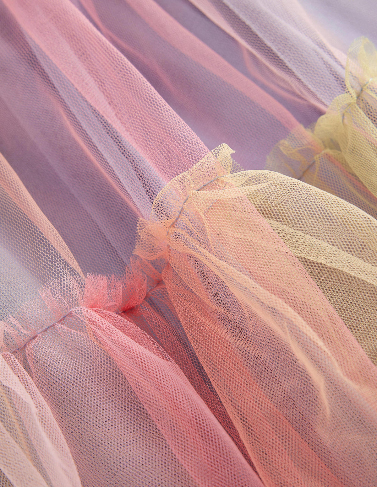 Printed Tiered Tulle Skirt-Ombre - Image 3