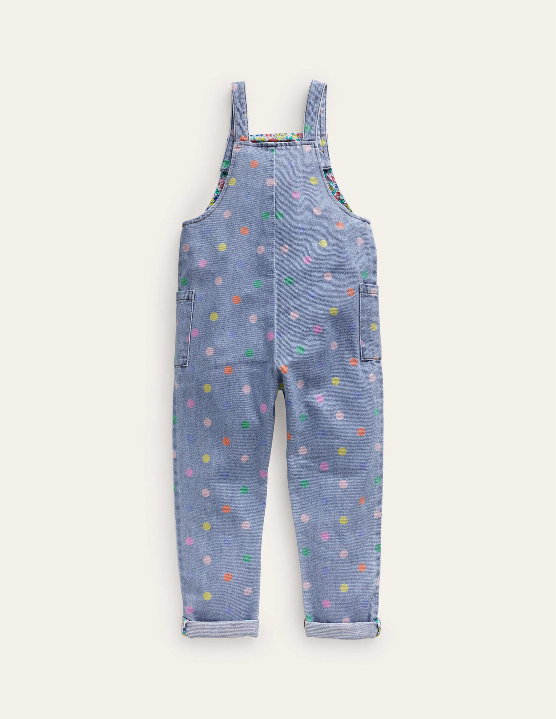 Relaxed Dungarees-Denim Multi Spot-2