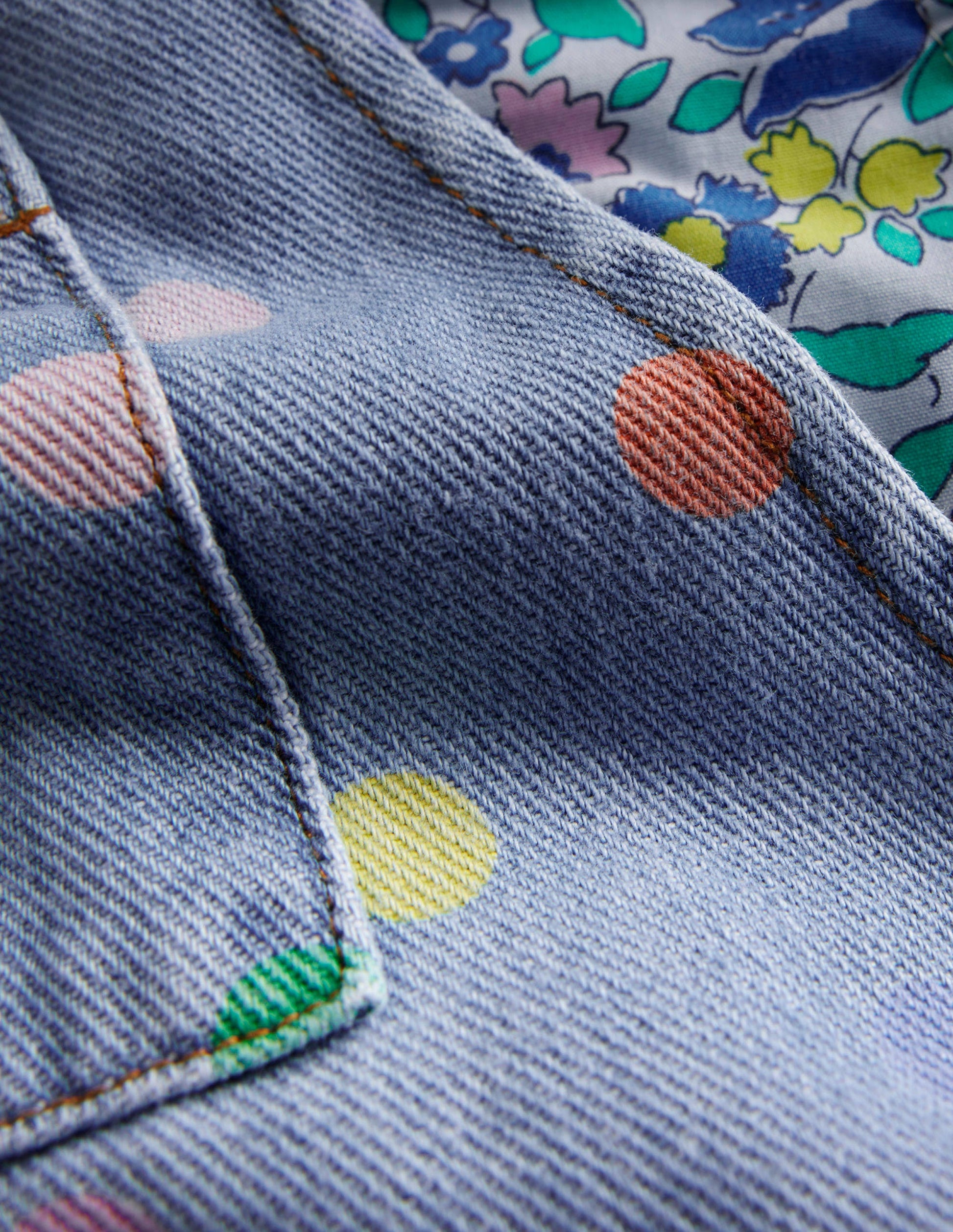 Relaxed Dungarees-Denim Multi Spot-3