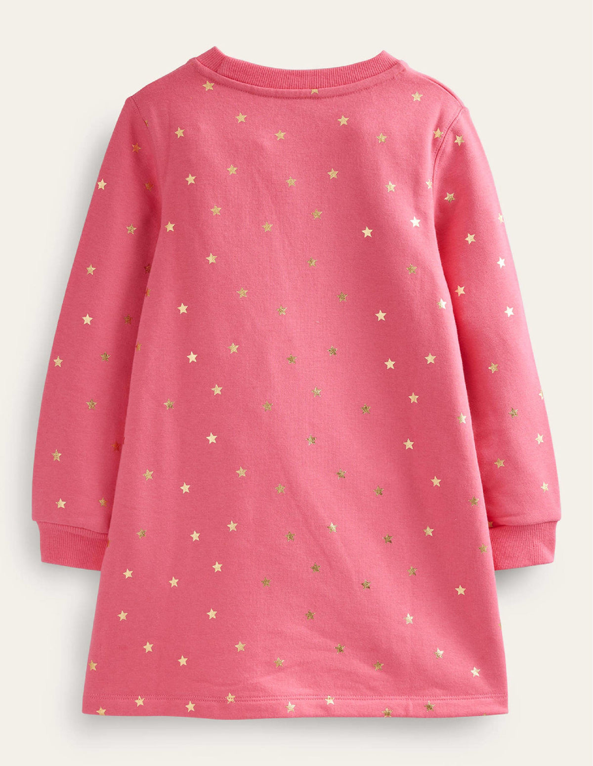 Cosy Appliqué Sweatshirt Dress-Blush Pink Arctic Animals - Image 2