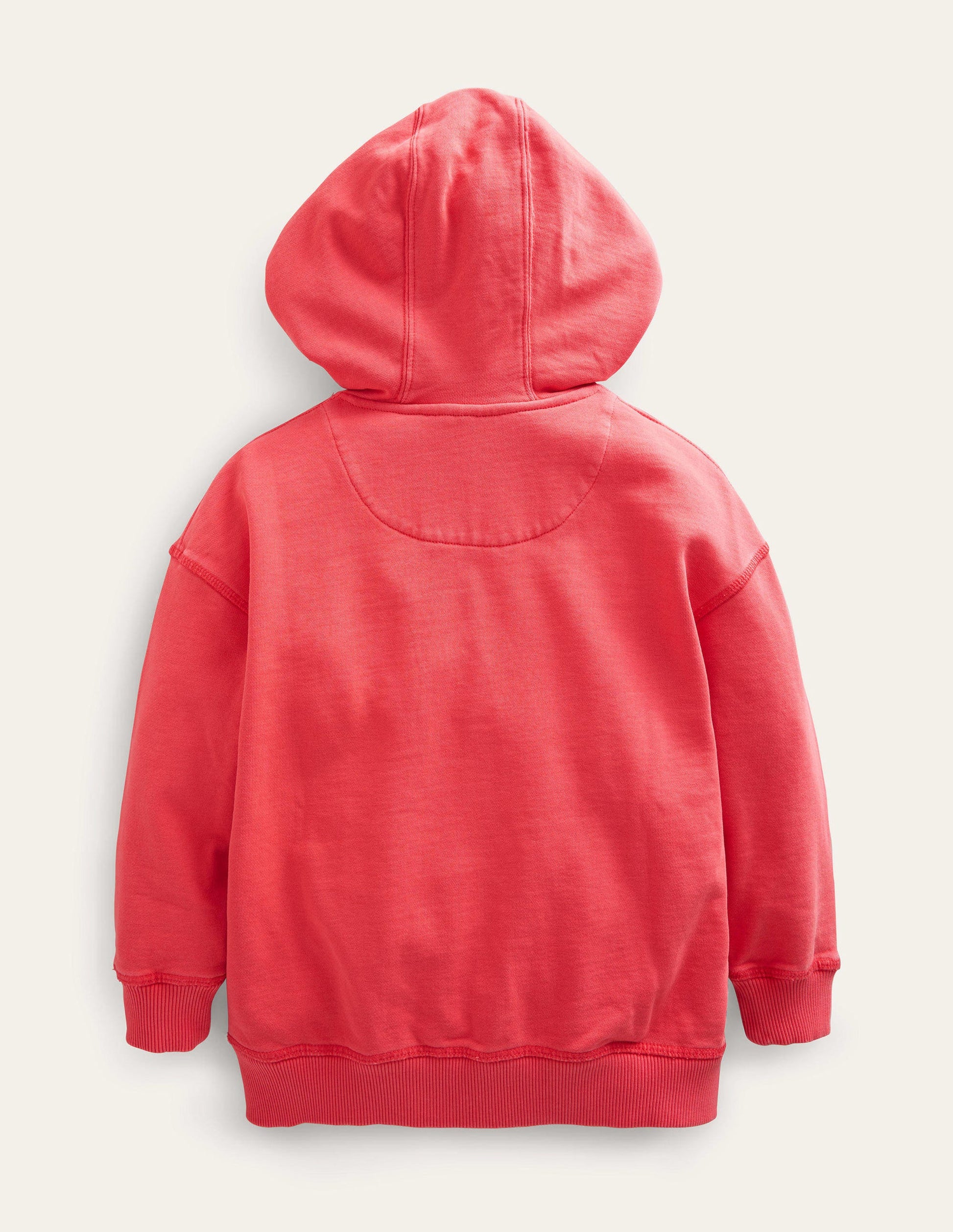 Garment Dye Zip-Though Hoodie-Washed Jam Red-2