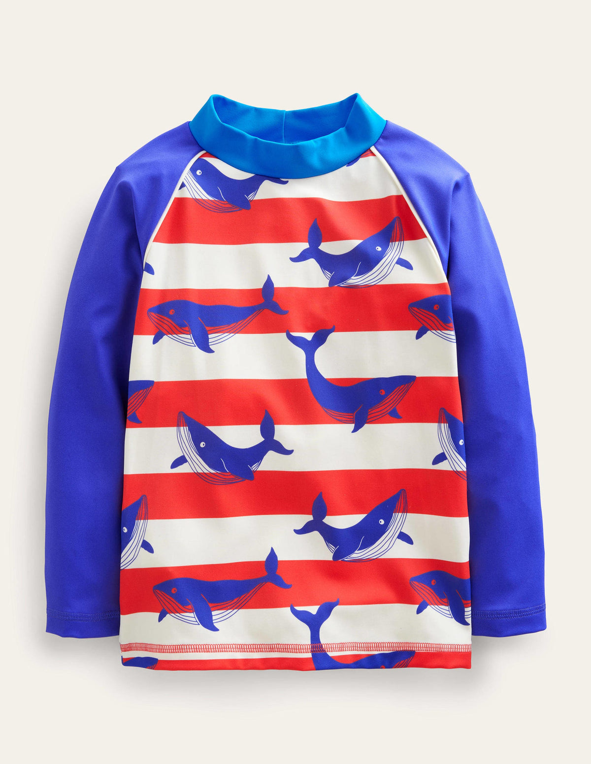 Printed Rash Vest-Ivory and Strawberry Whales-1