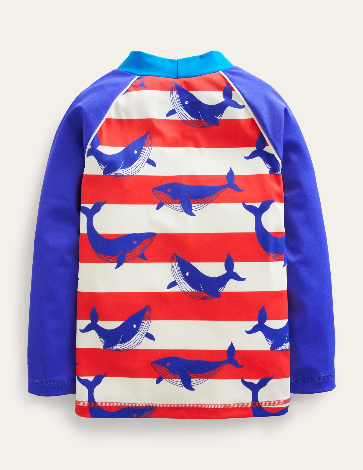 Printed Rash Vest-Ivory and Strawberry Whales - Image 2