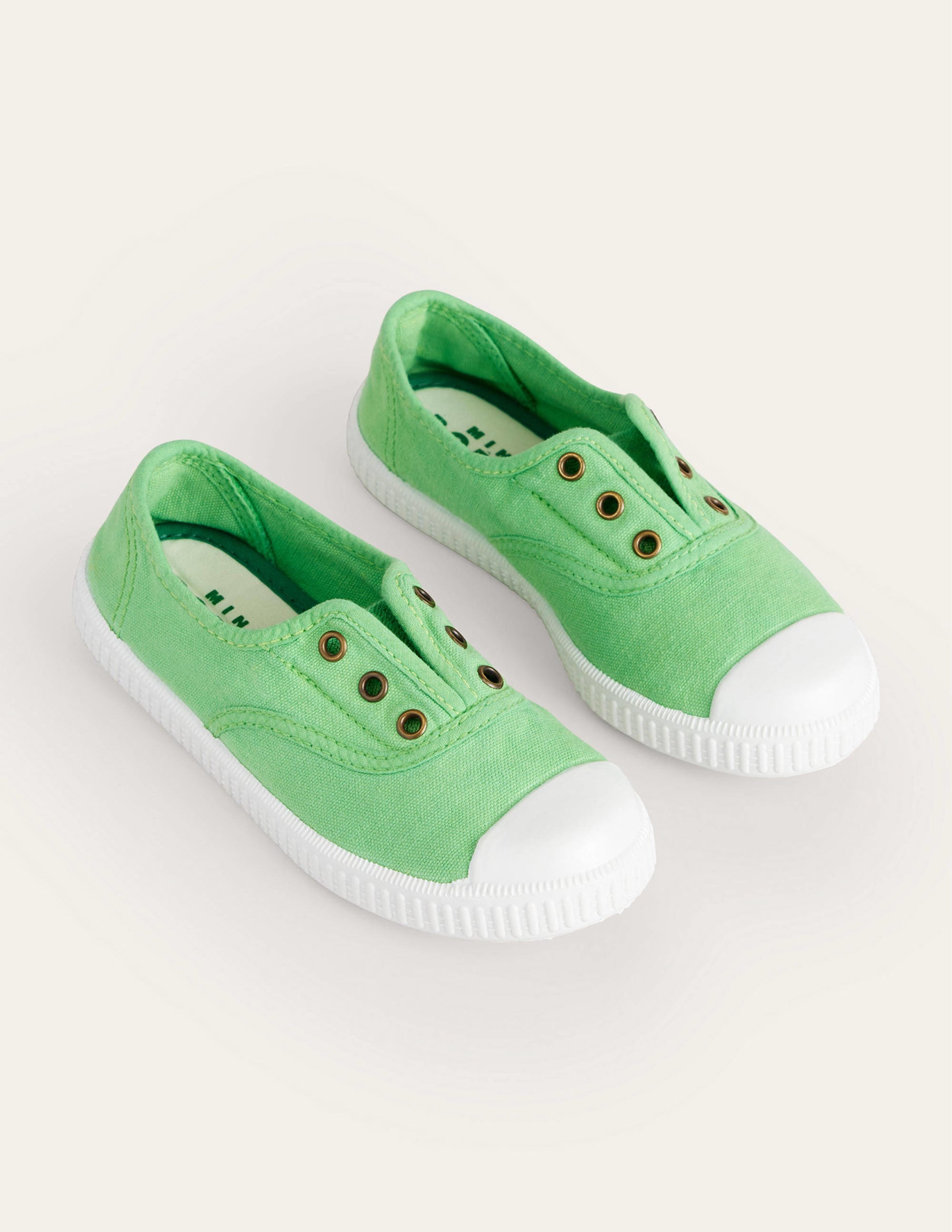Laceless Canvas Pull-ons-Green - Image 2