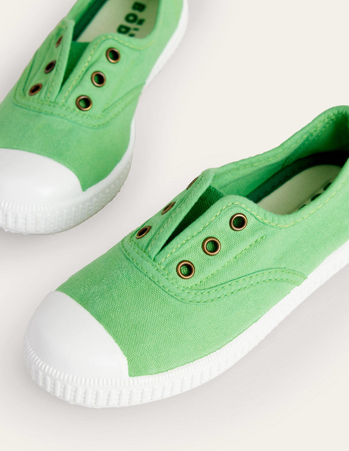 Laceless Canvas Pull-ons-Green-3