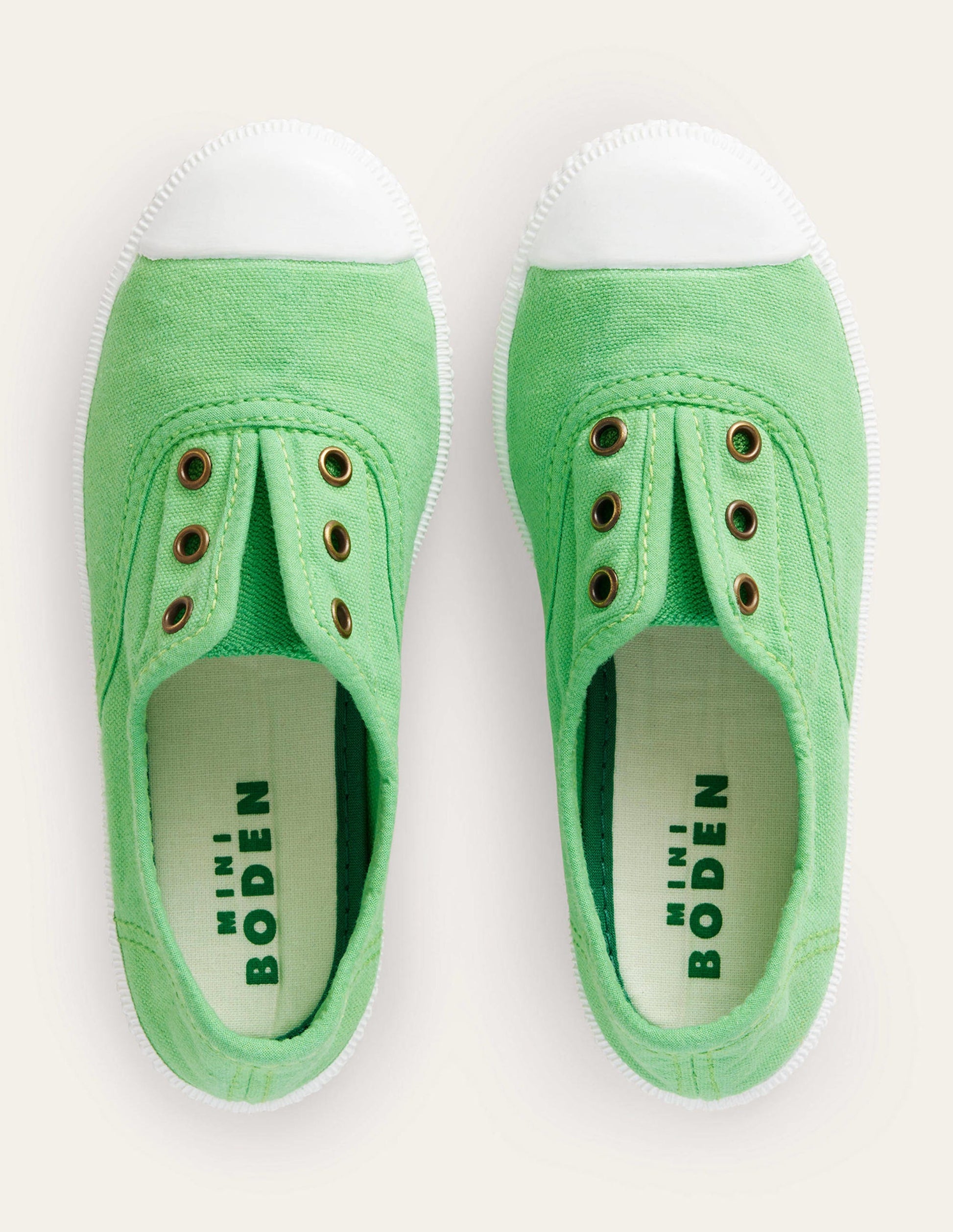 Laceless Canvas Pull-ons-Green-4