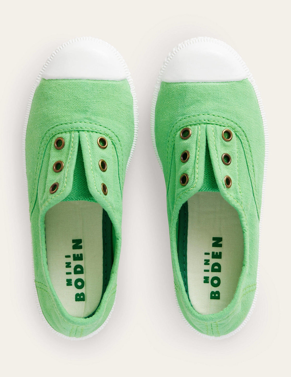 Laceless Canvas Pull-ons-Green - Image 4