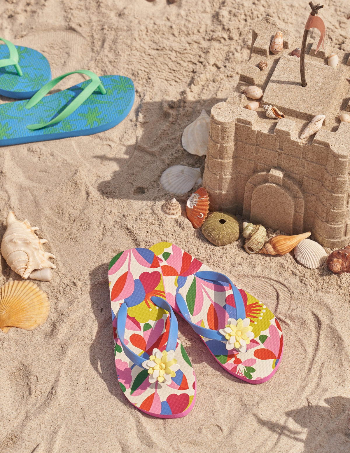 Flip Flops (Girls)-Multi Floral - Image 4